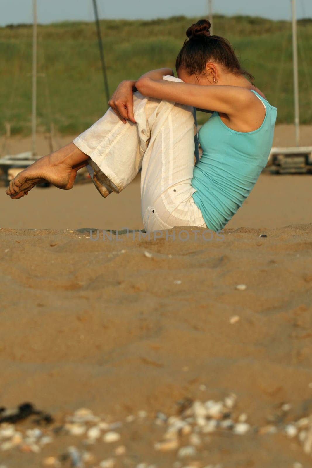 Yoga by sunset