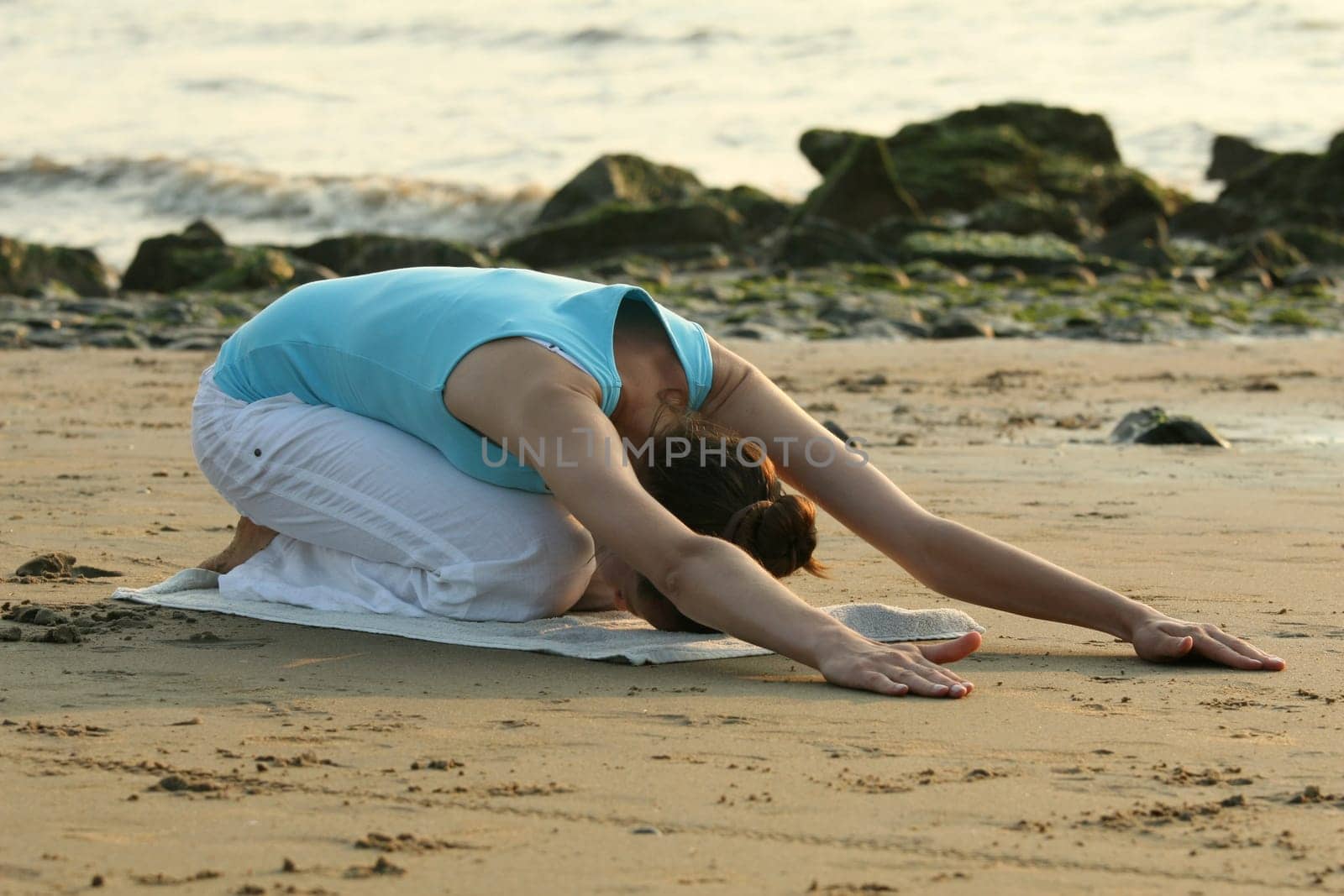 Yoga by sunset