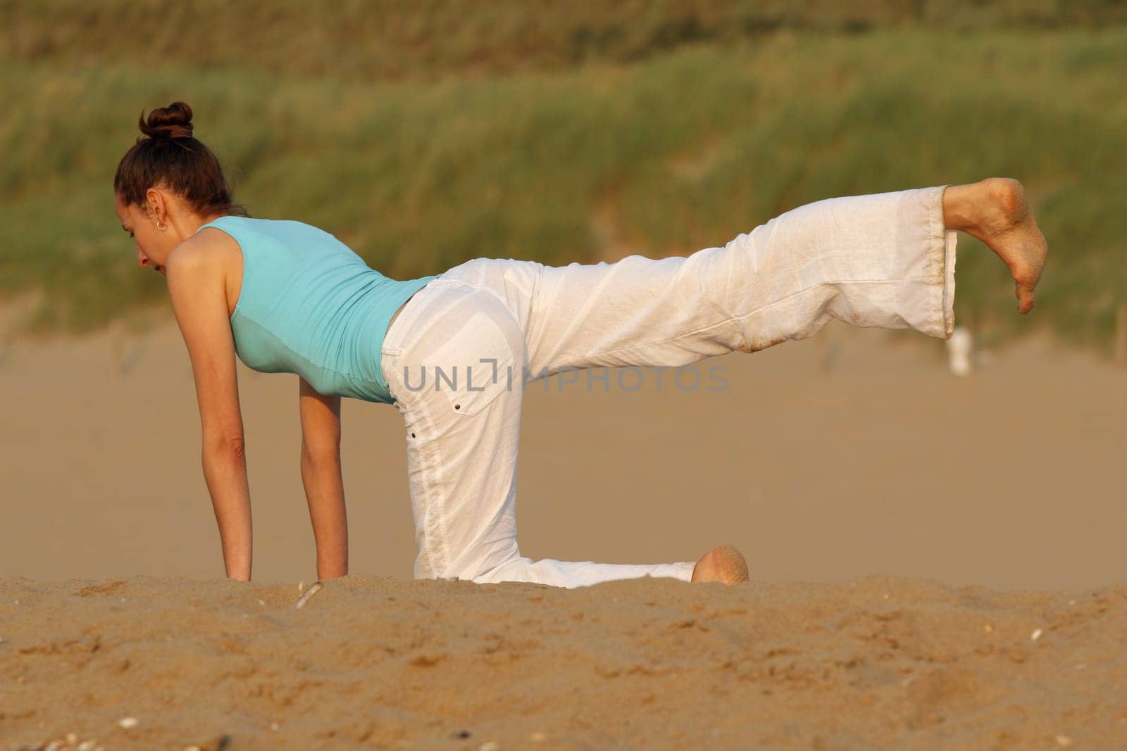Yoga by sunset