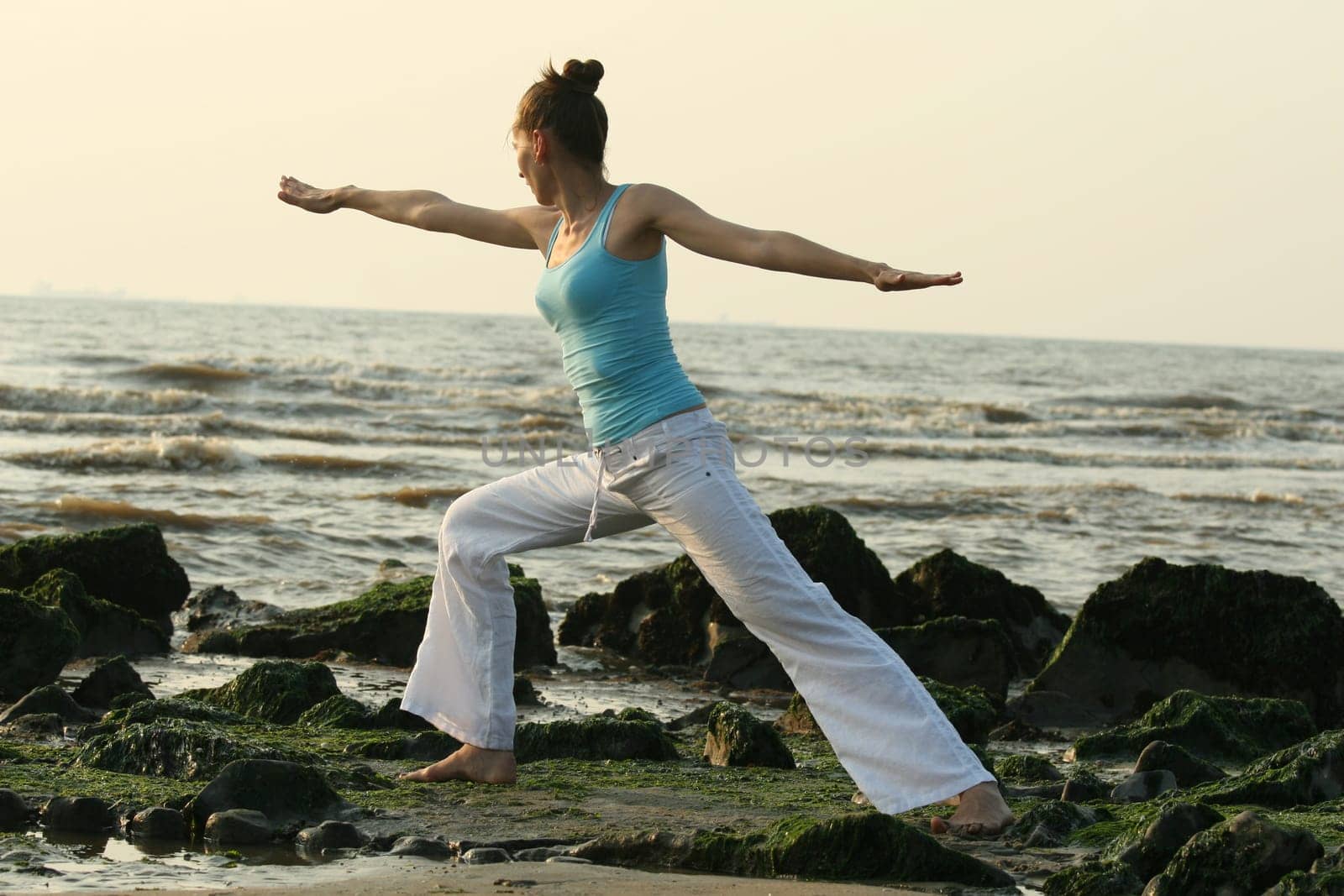 Yoga by sunset