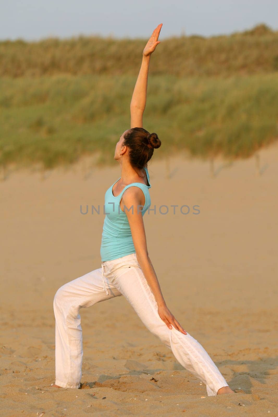 Yoga by sunset
