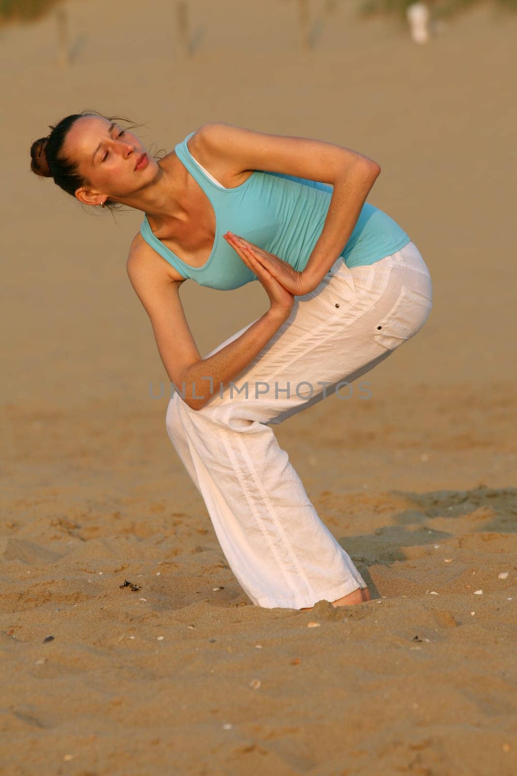 Yoga by sunset