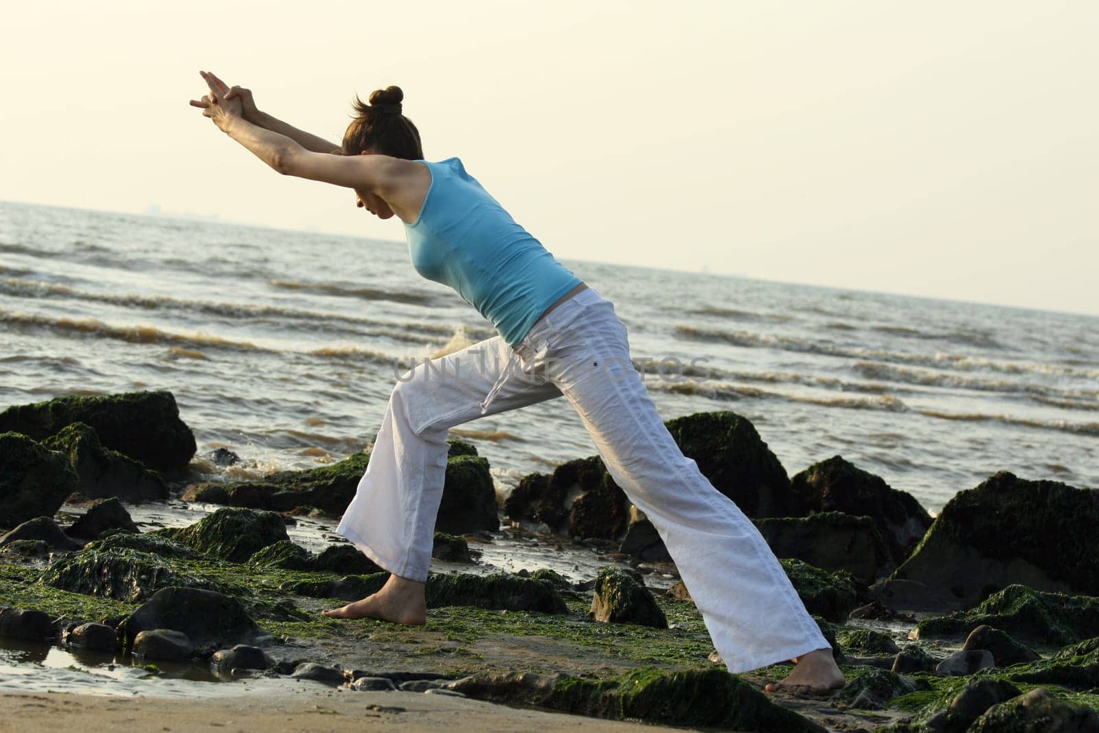 Yoga by sunset