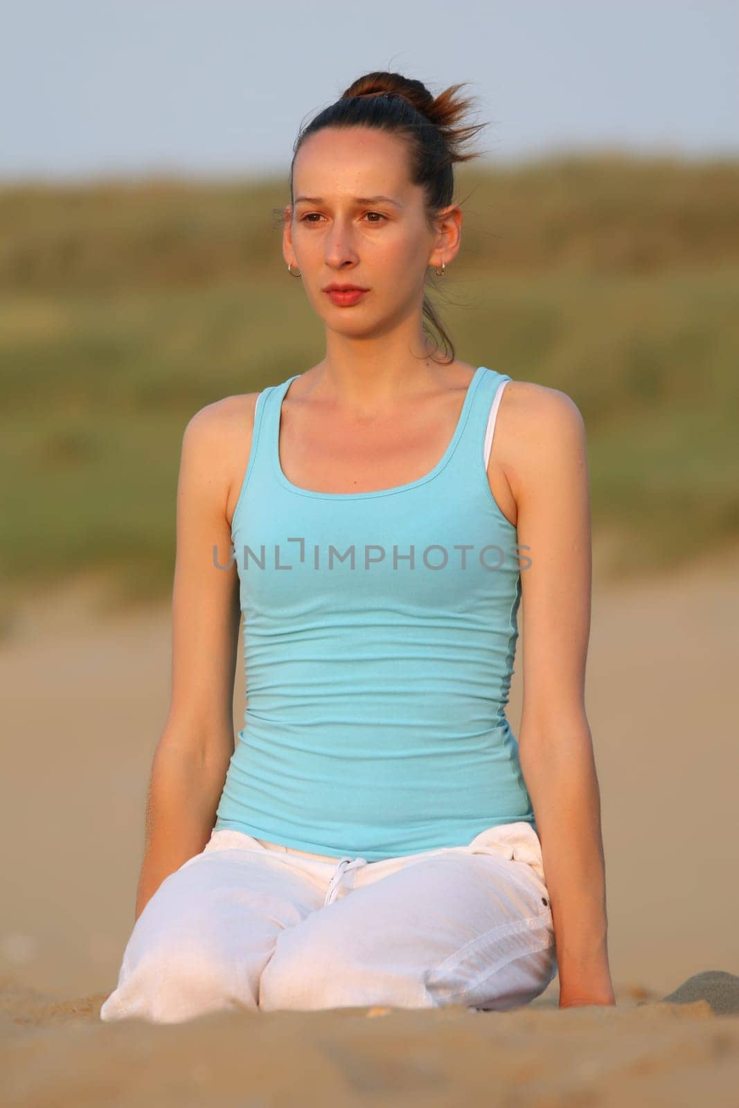 Yoga by sunset