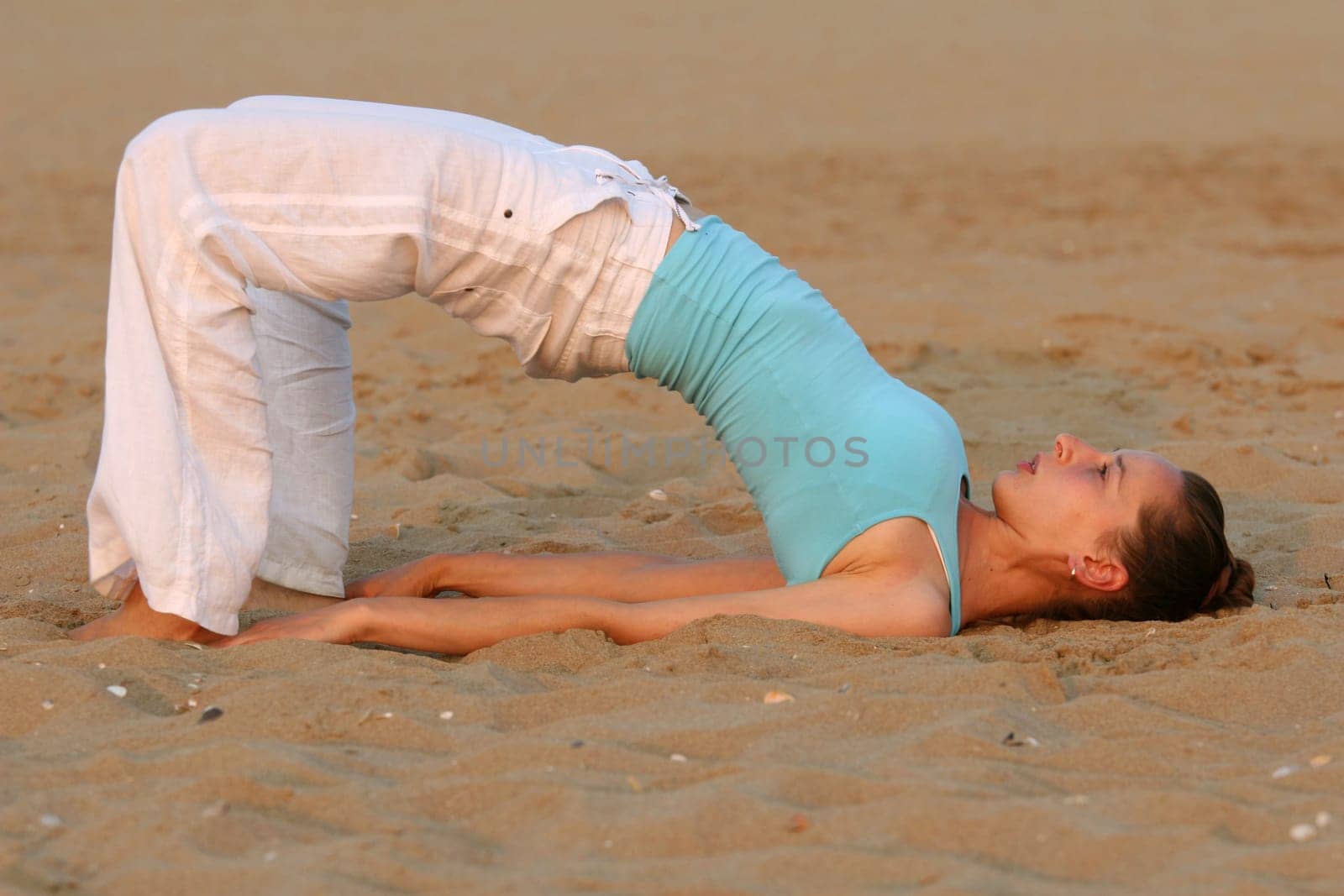 Yoga by sunset
