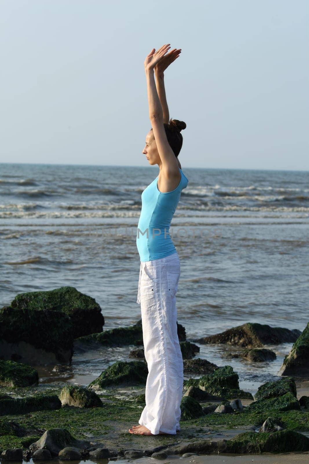 yoga by sunset