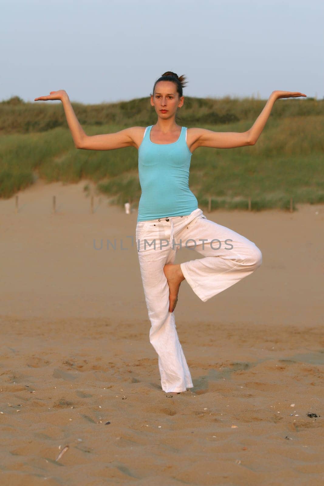 Yoga by sunset