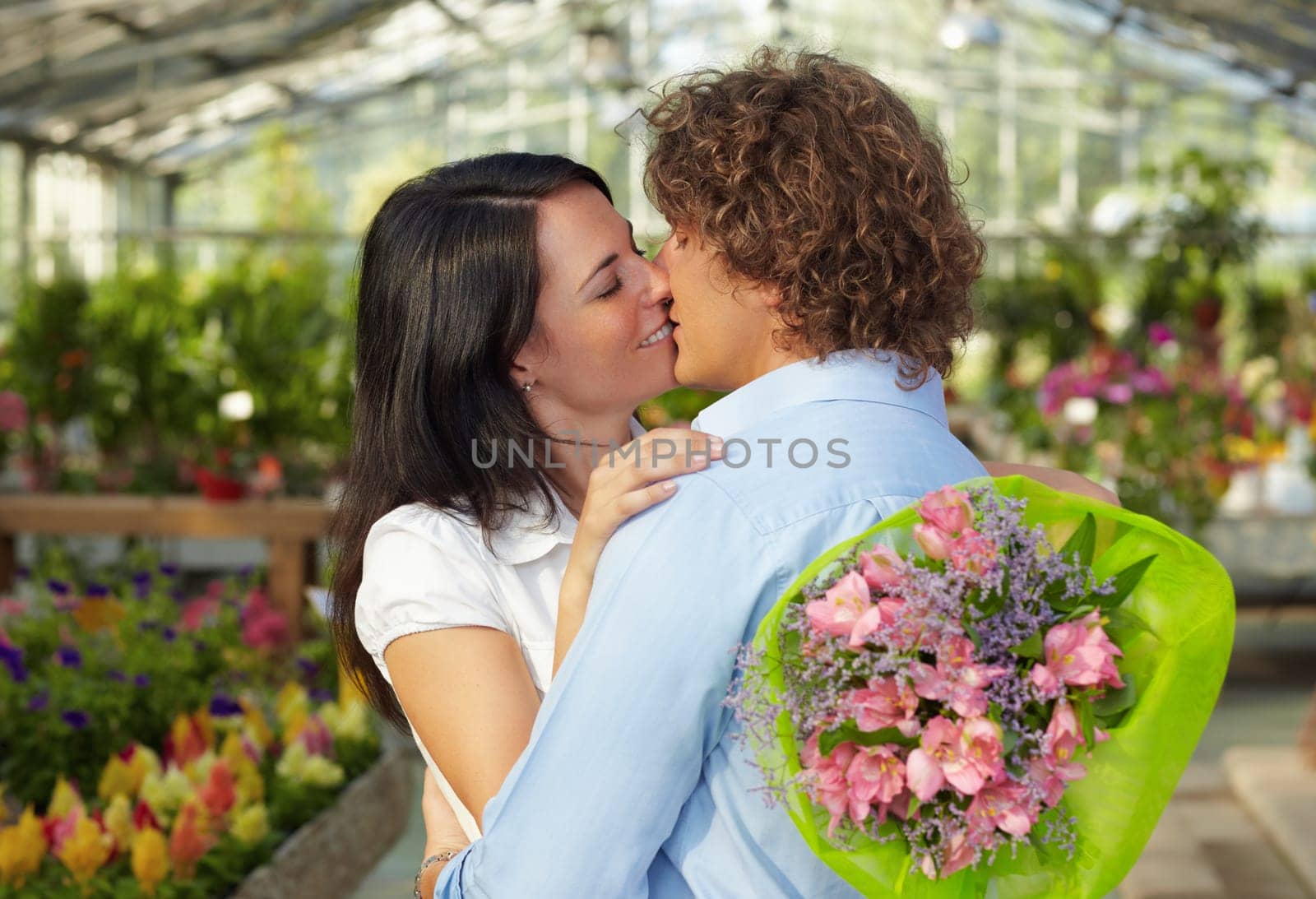 couple shopping in garden center