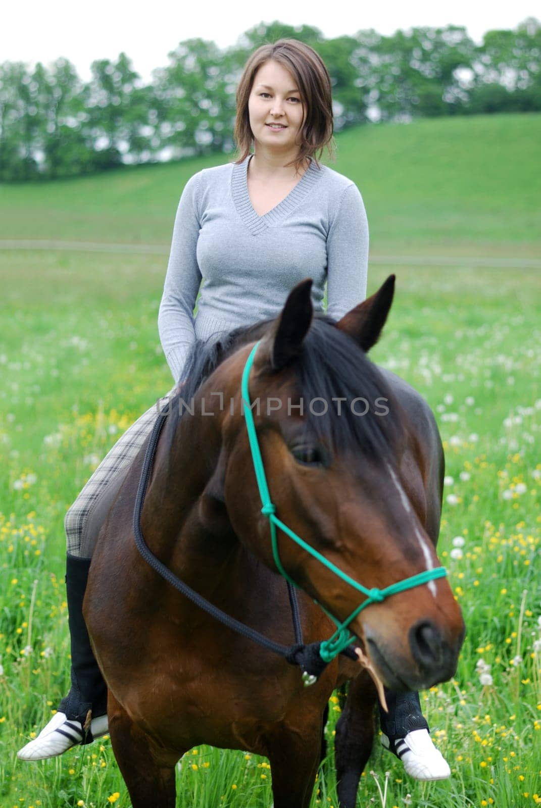 Young woman with horse