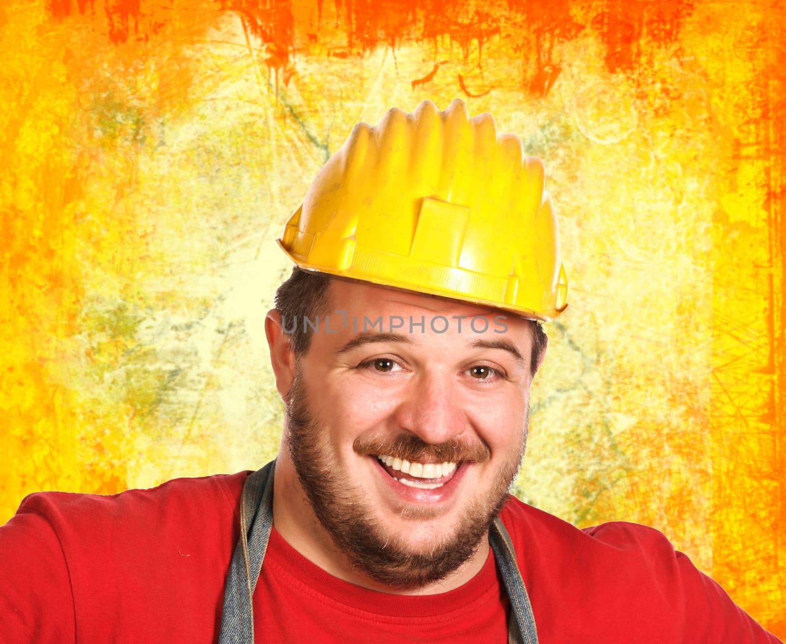 handyman with protection glass