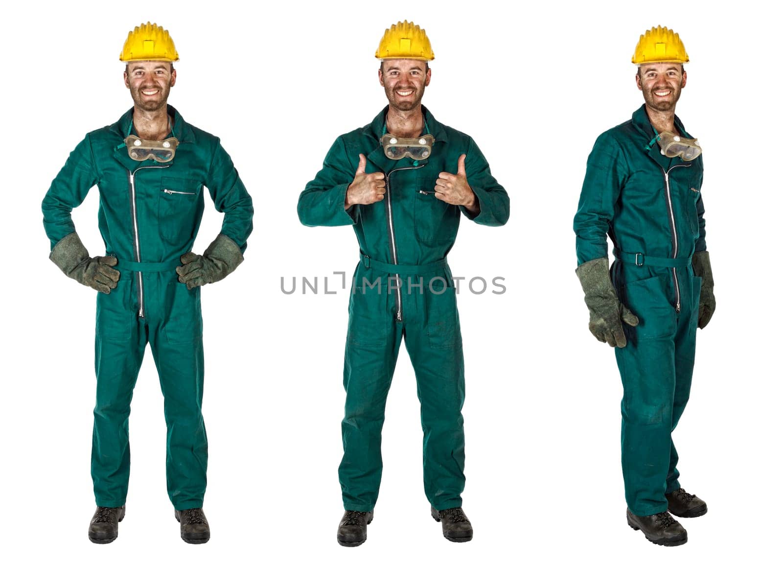 confident labourer standing collection