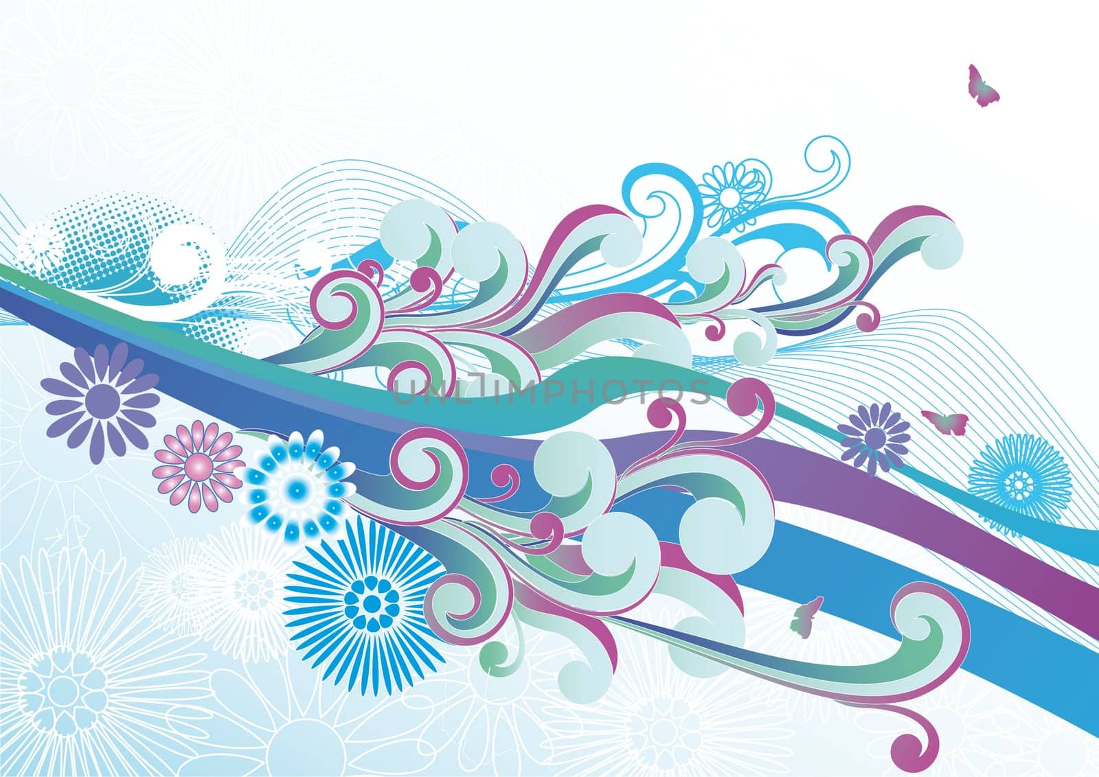 Blue Retro Wind