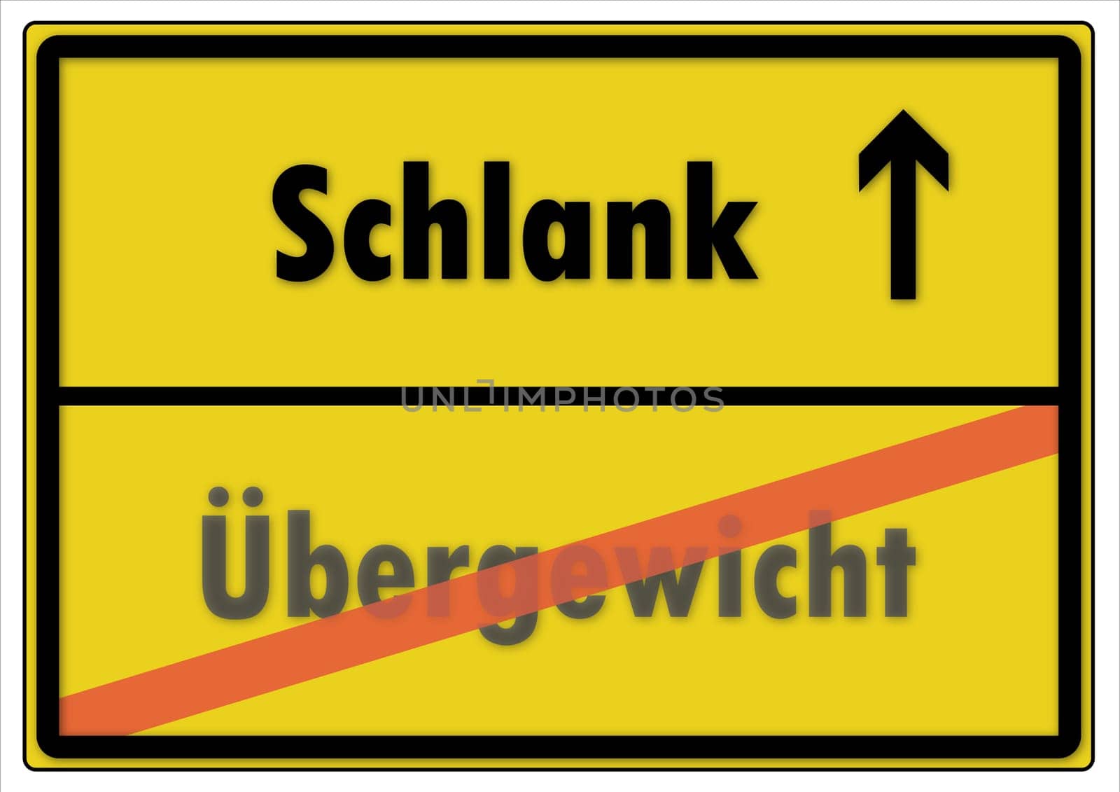 Town Sign Slim Overweight