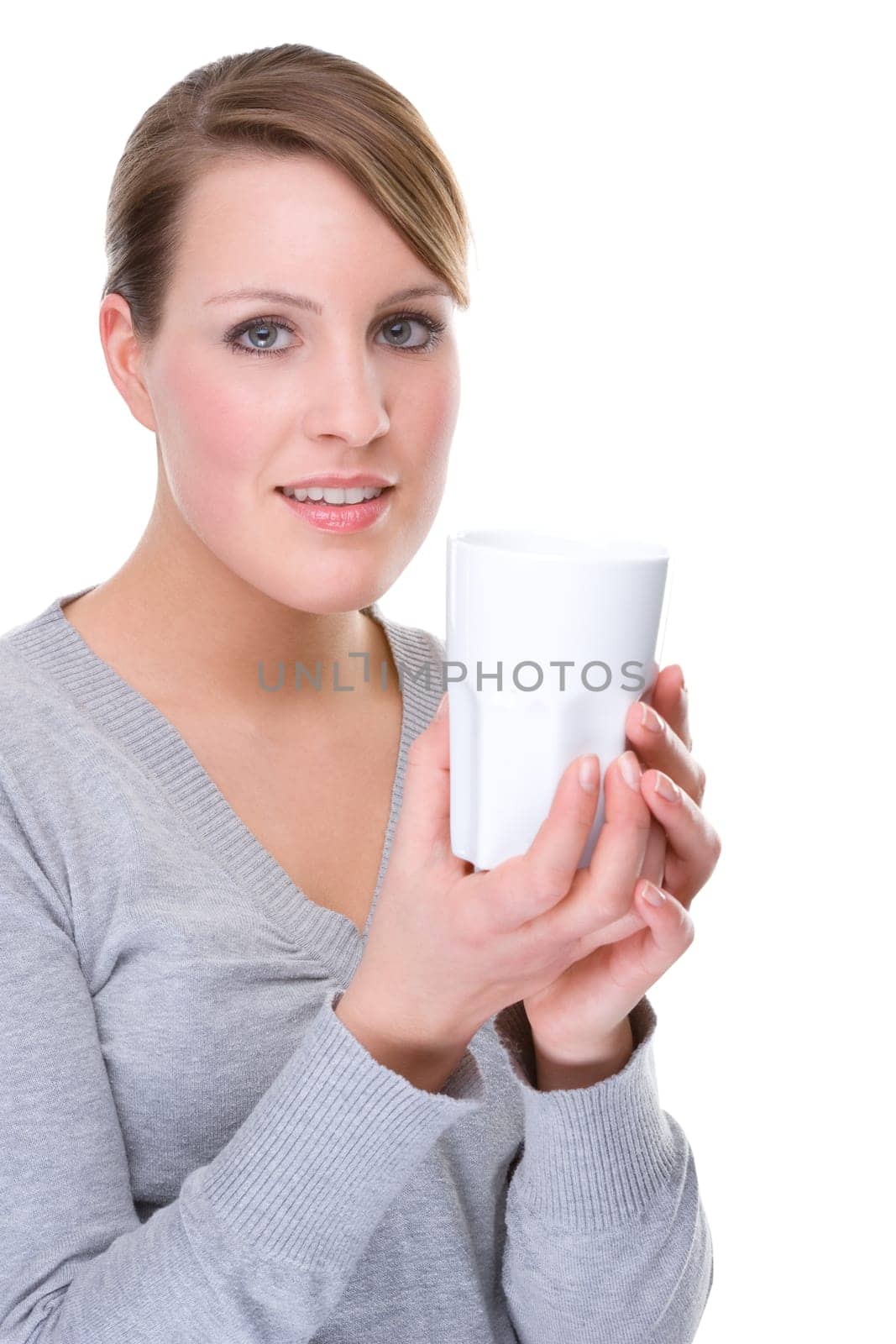 Young woman with a cup
