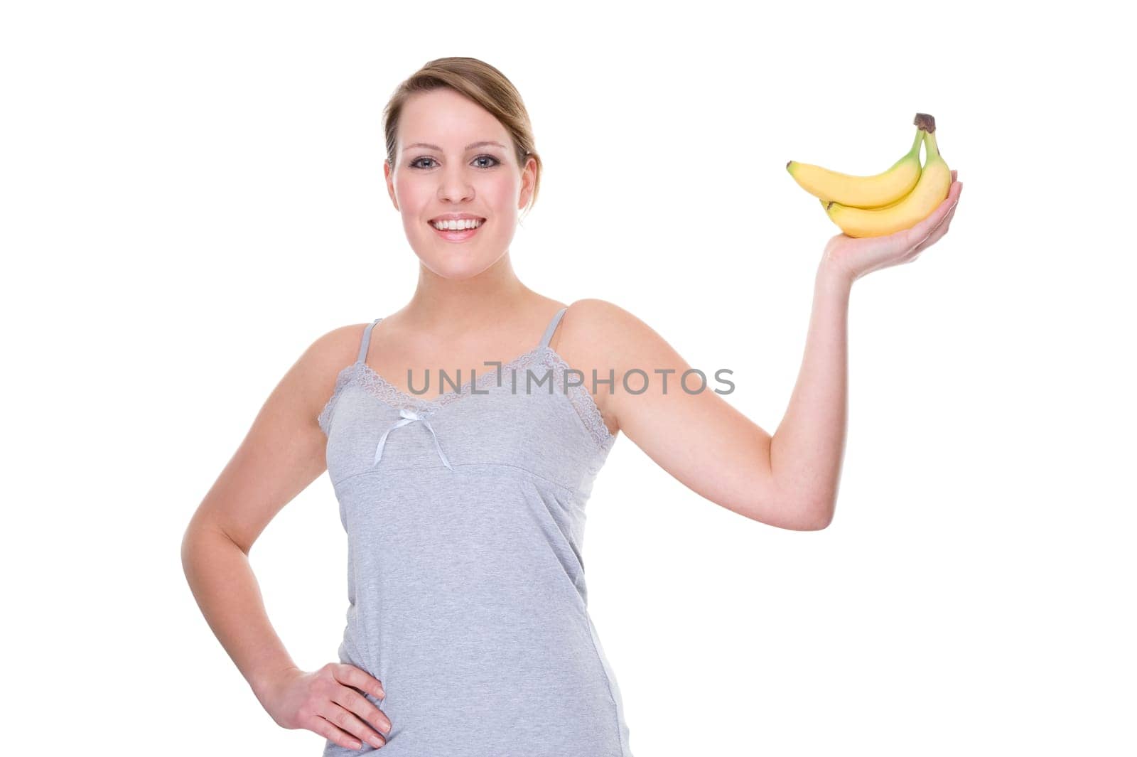 Young woman with bananas