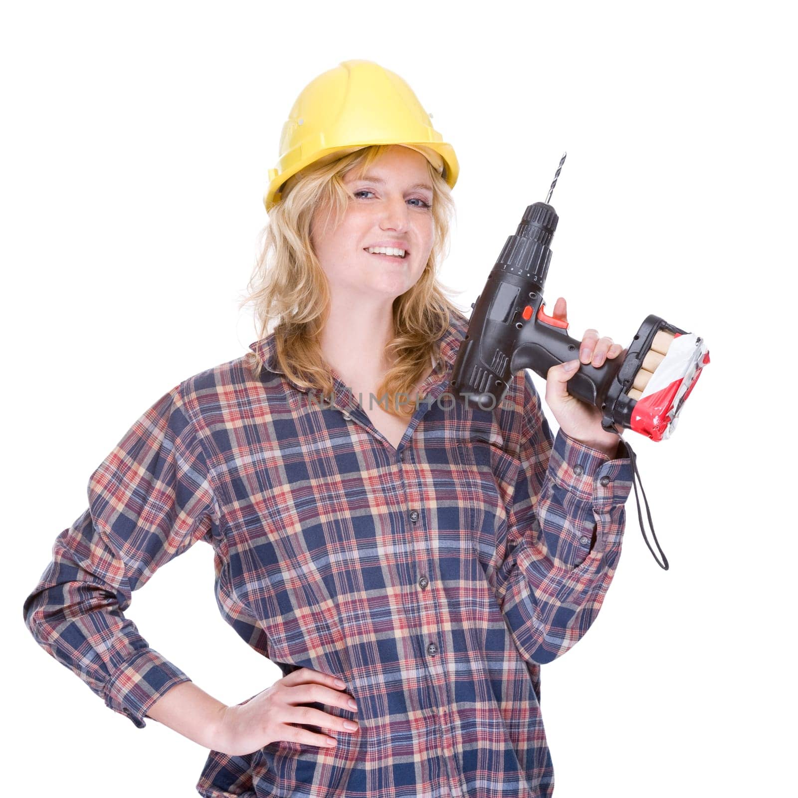 Woman with drill