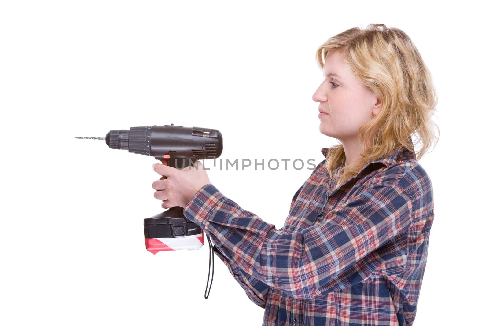 Woman with drill