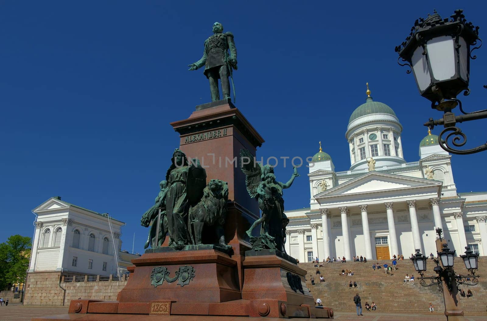 Alexander II on Senate Square in front of Helsinki Cathedral