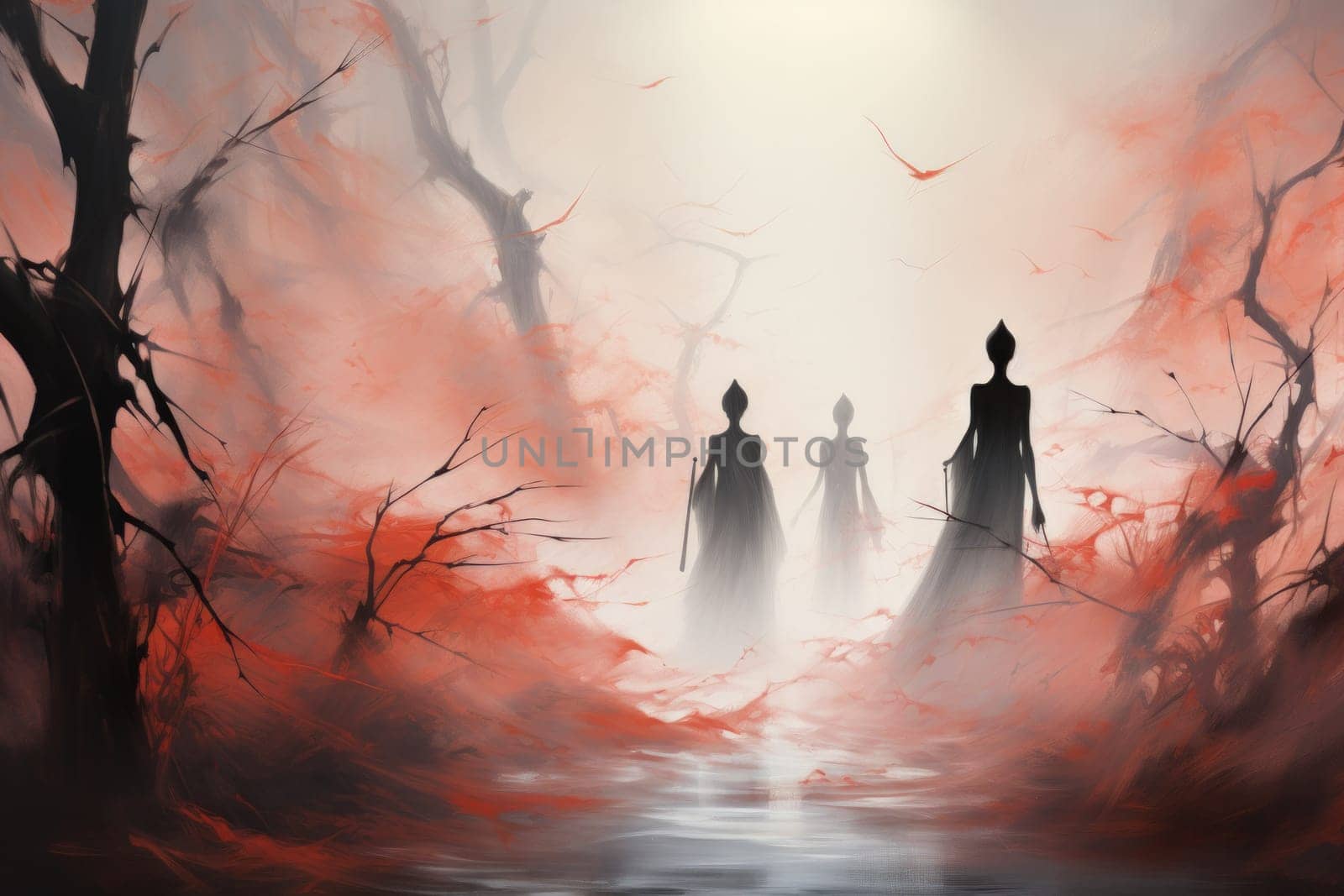 In the realm of fantasy, elusive mist walkers roam, their ethereal forms blending seamlessly with the swirling mists.