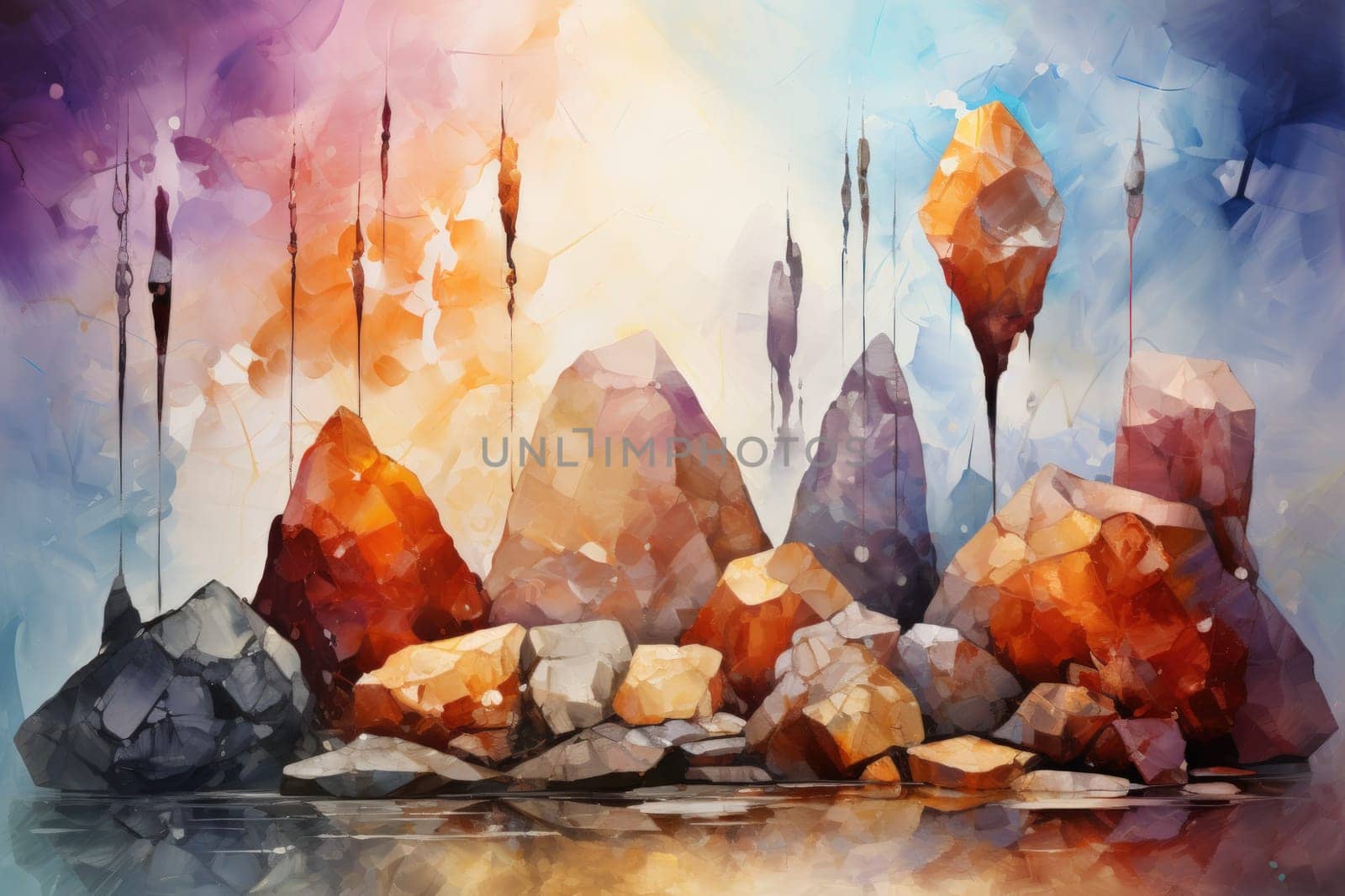Deep within the realms of fantasy, harmonious singing stones lie, their mystical nature revealed when struck.