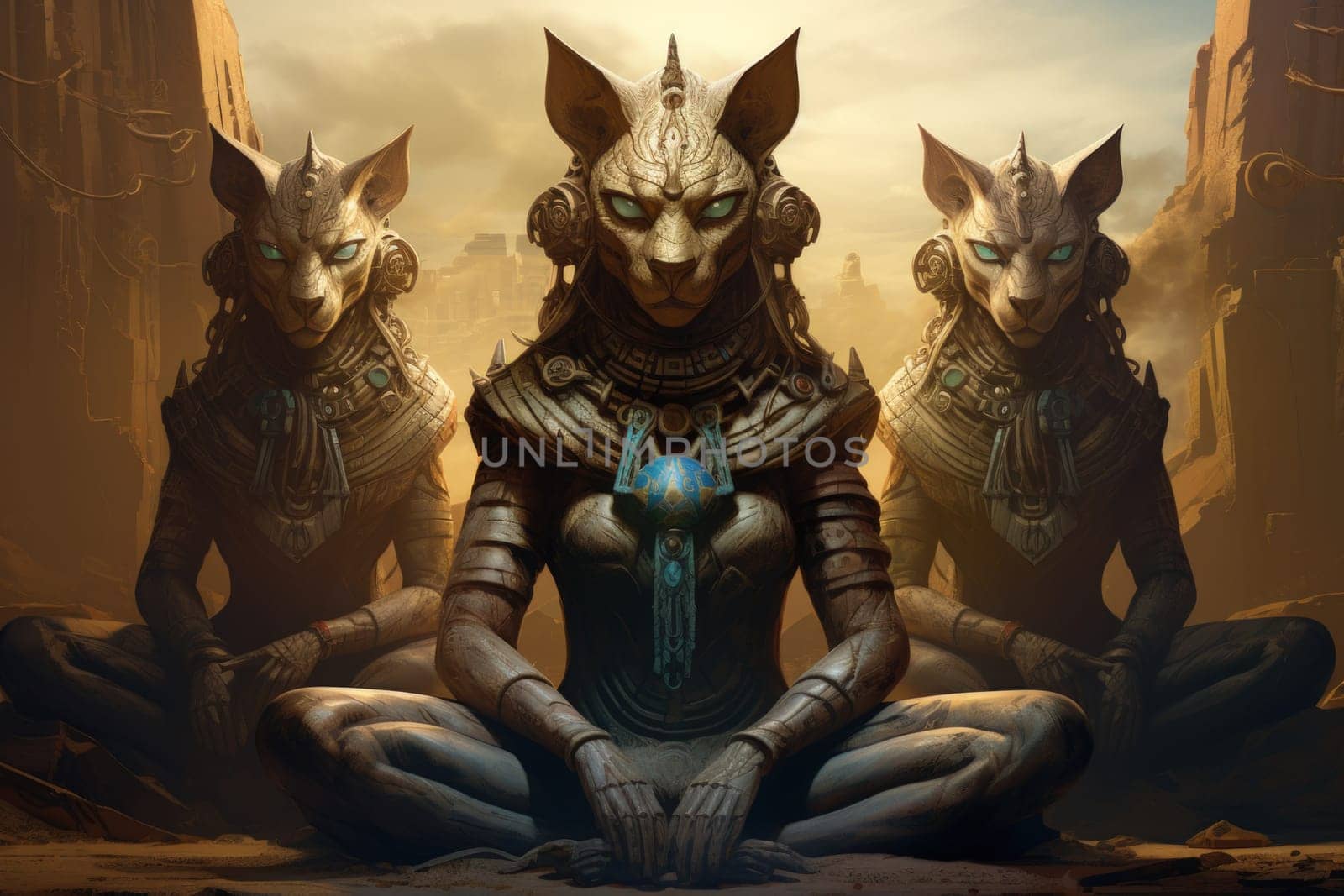Delve into a realm of mystery and intrigue, where enigmatic sphinxes reign as guardians of ancient secrets.