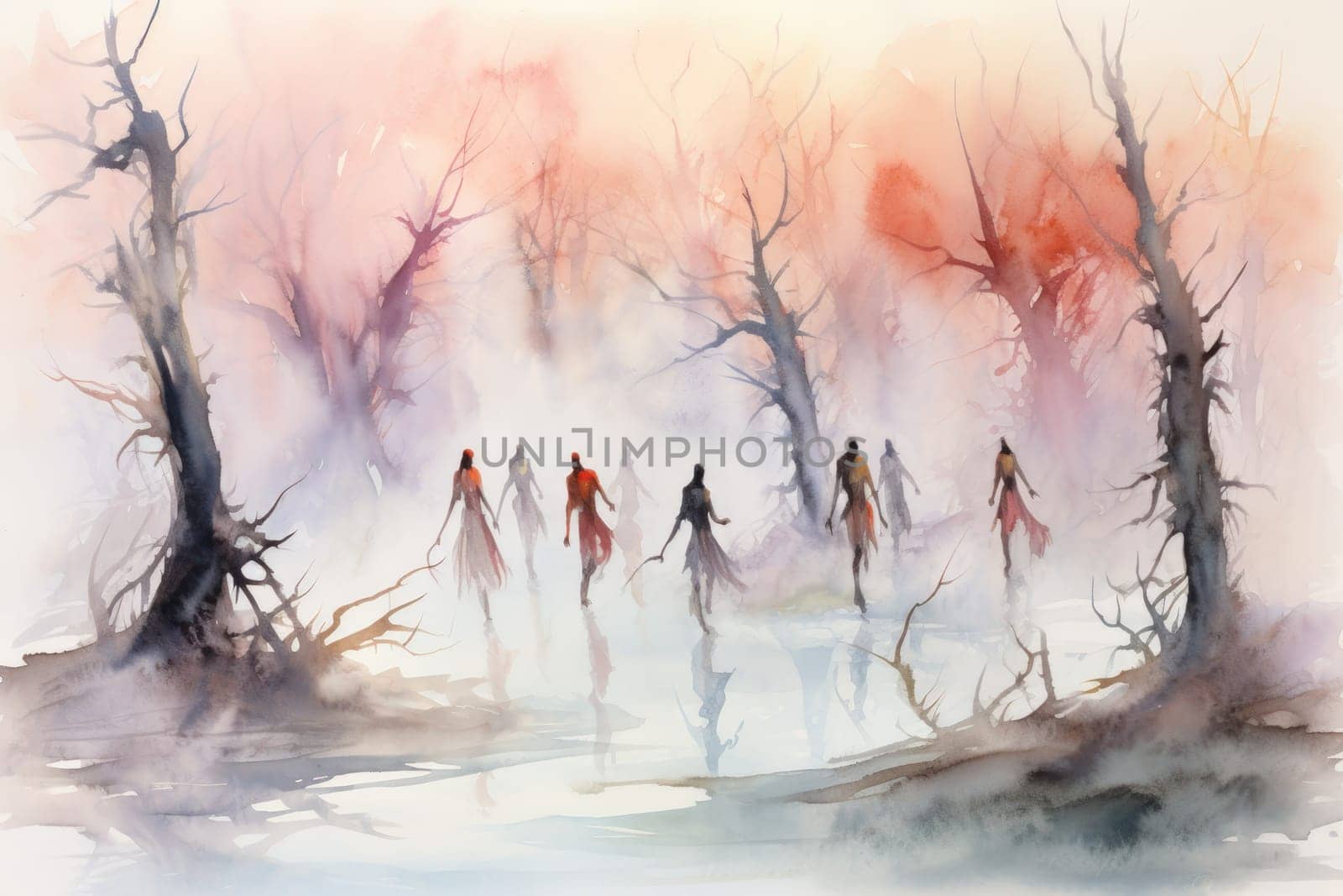 In the realm of fantasy, elusive mist walkers roam, their ethereal forms blending seamlessly with the swirling mists.