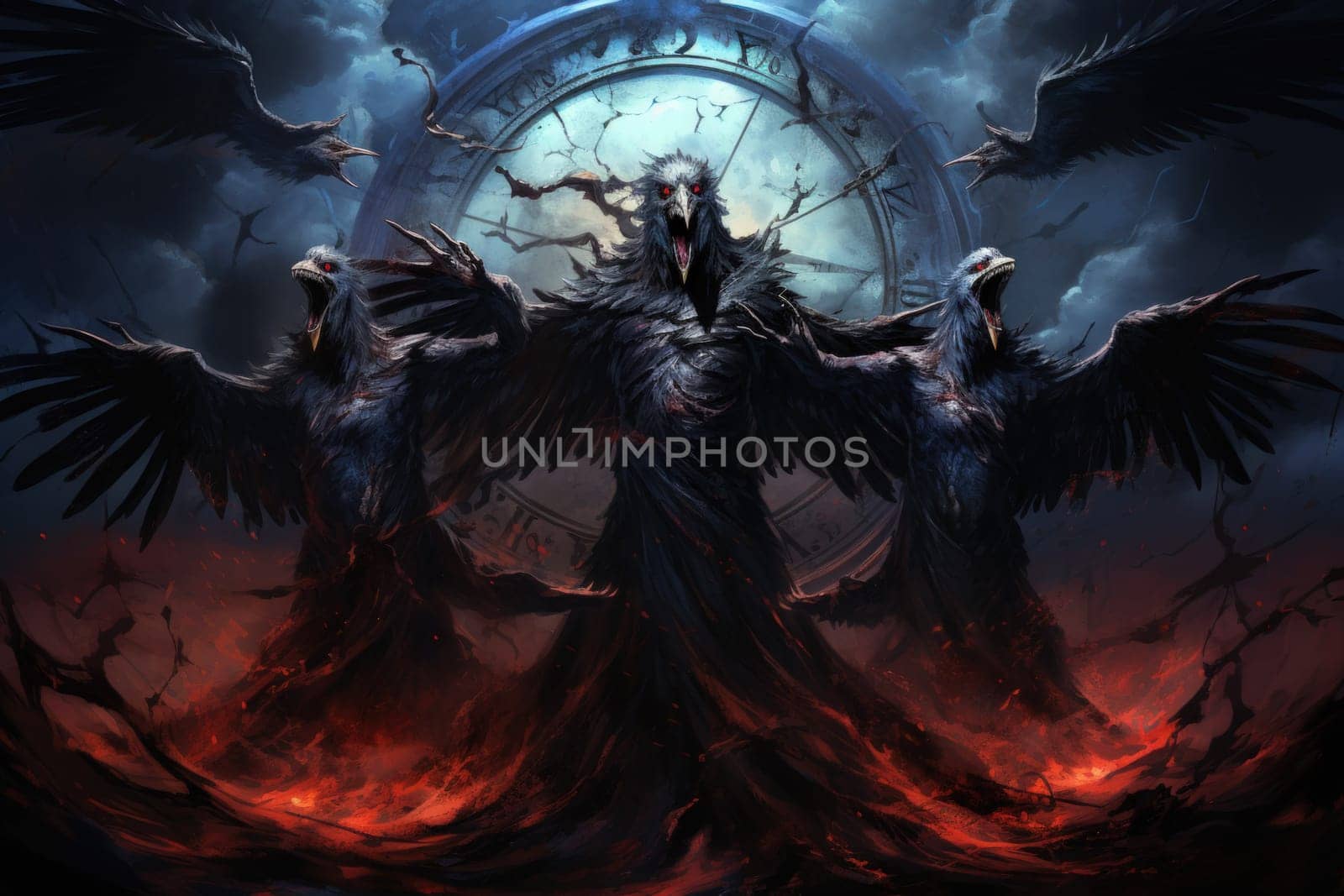 Enter the realm of fantasy and encounter the cursed wereravens, unfortunate beings caught in an eternal cycle of shifting between human and raven forms.