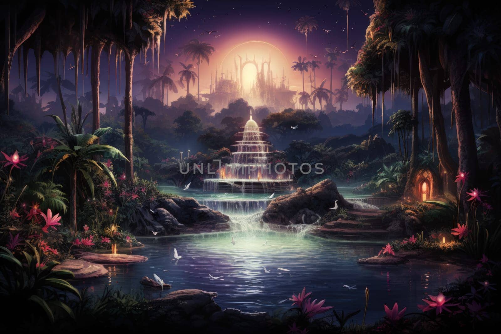In the realm of fantasy, there are mystical and enchanting song fountains that bring harmony to the world around them.