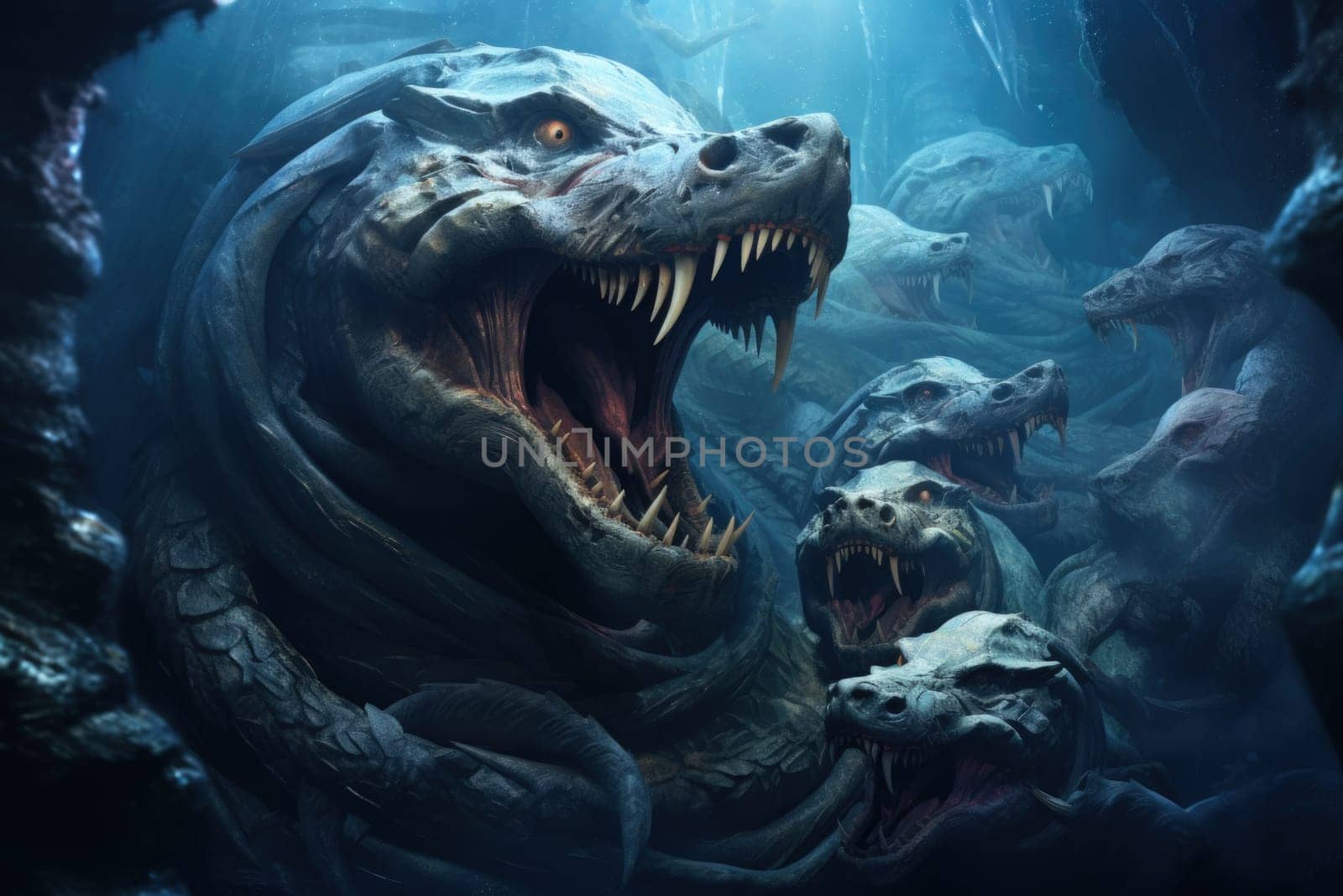Immerse yourself in the depths of the fantastical with this captivating illustration by a professional visual artist.