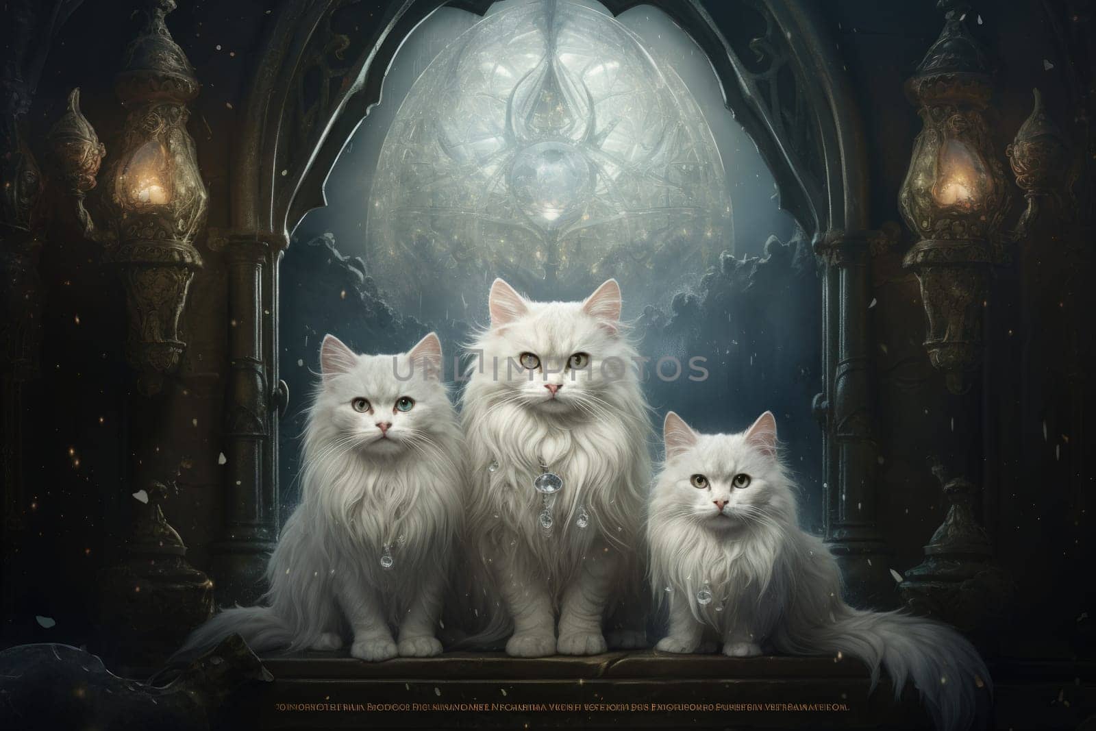 In the depths of fantasy, bewitching moonstone cats prowl. Their sleek forms, adorned with luminescent moonstone markings, captivate all who dare to meet their gaze.