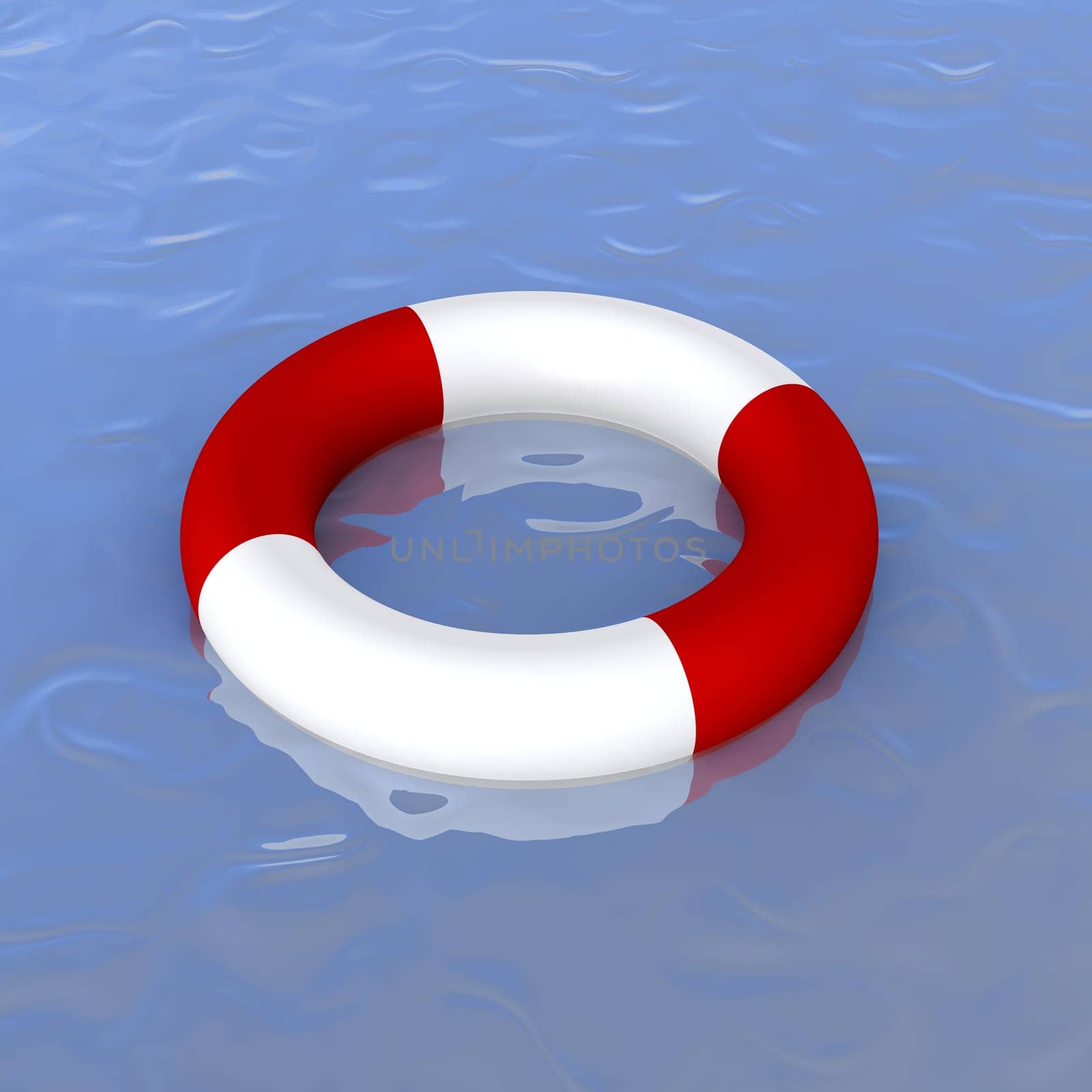 Life ring in ocean