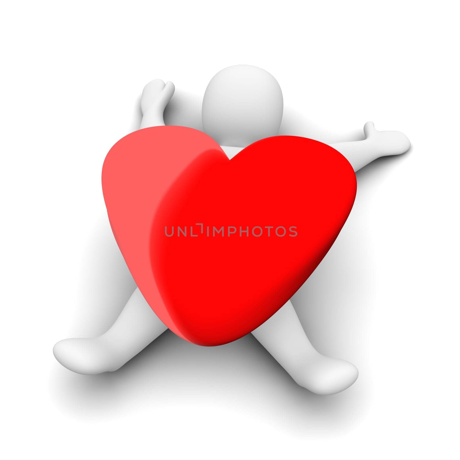 Man cluttered up with love