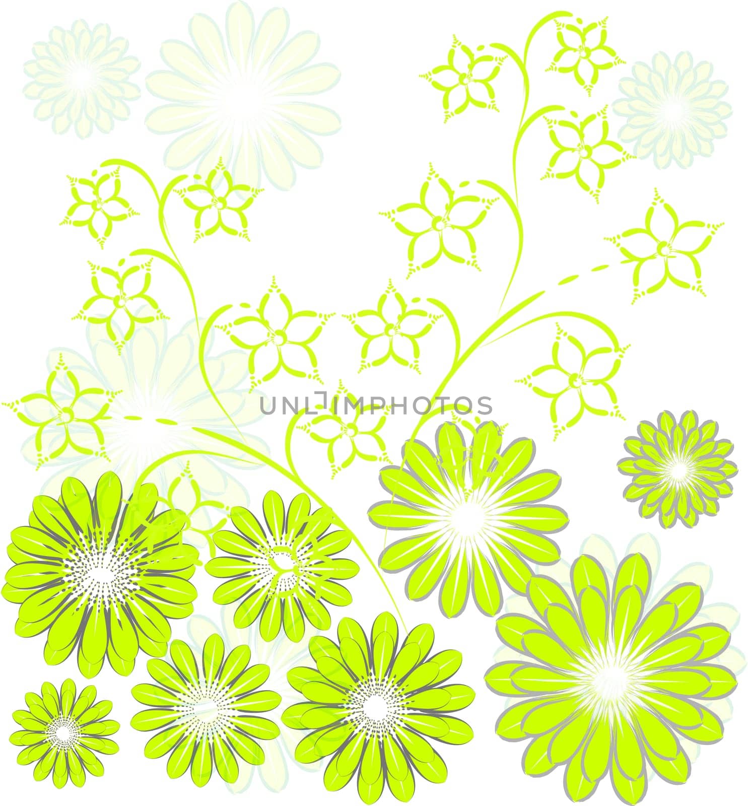 green floral wallpaper
