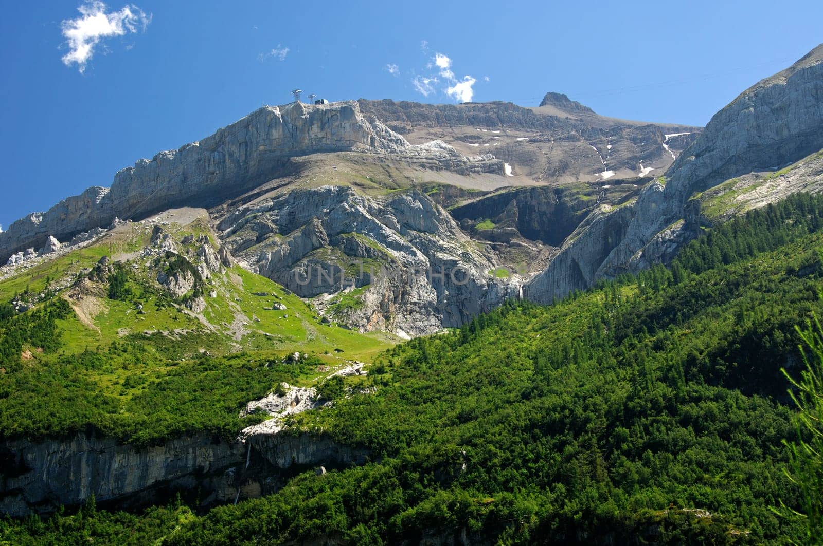 Diablerets massif with summit Sex Rouge,Les Diablerets,Switzerland