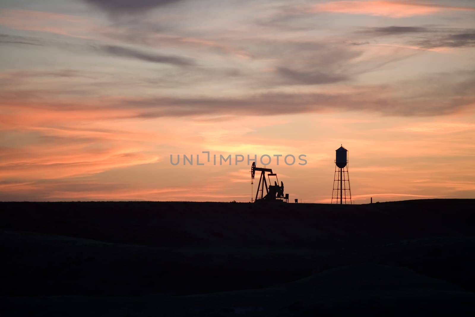 pumpjack sunset