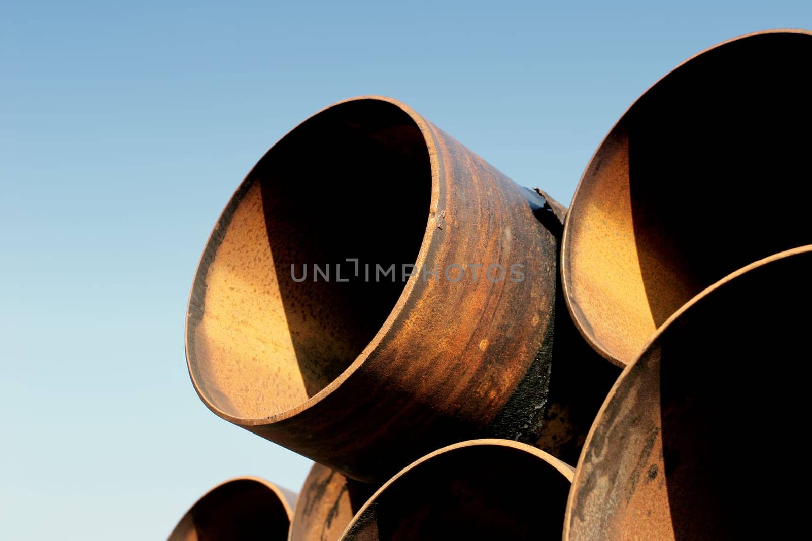 steel pipes stack