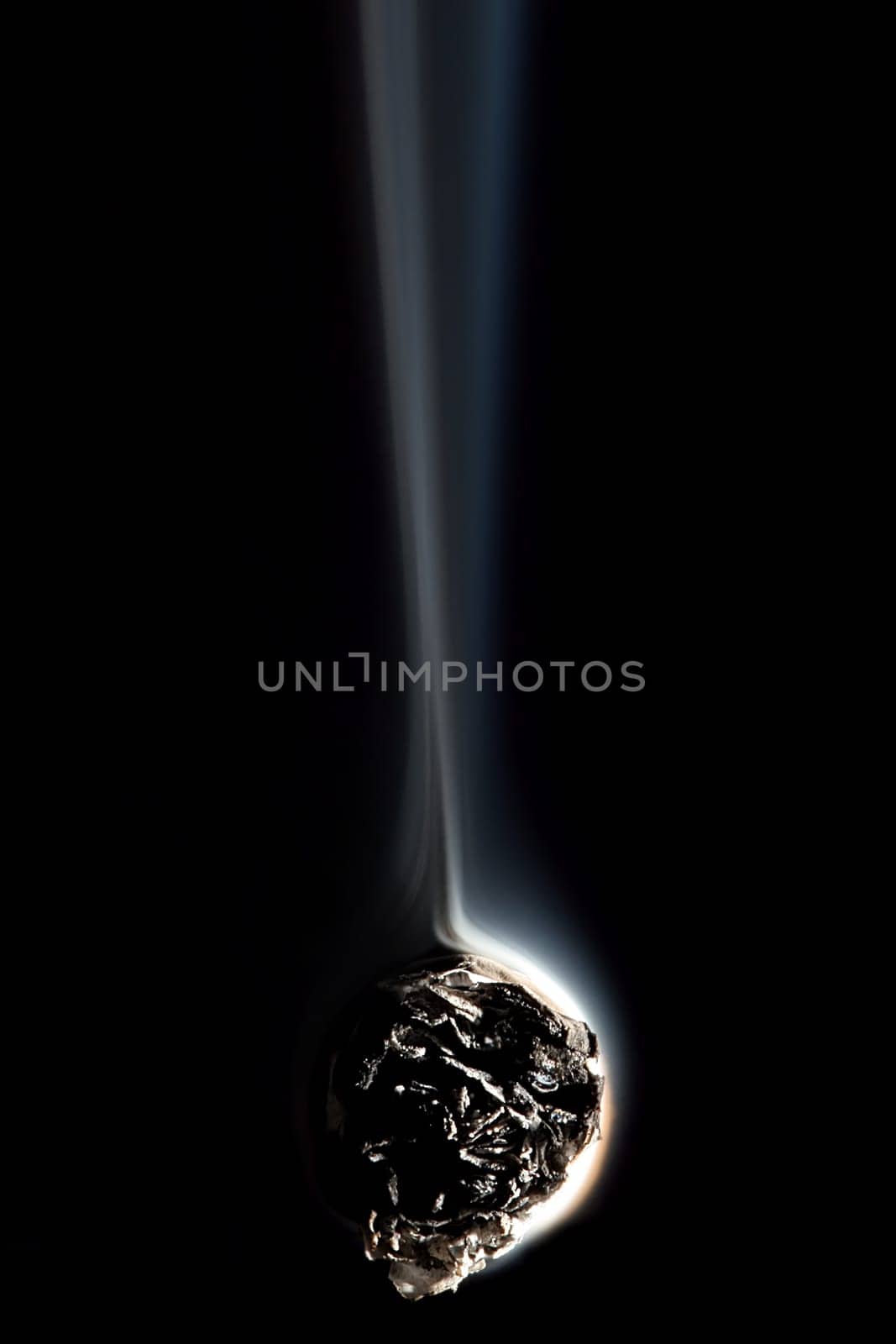 cigarette tip over black