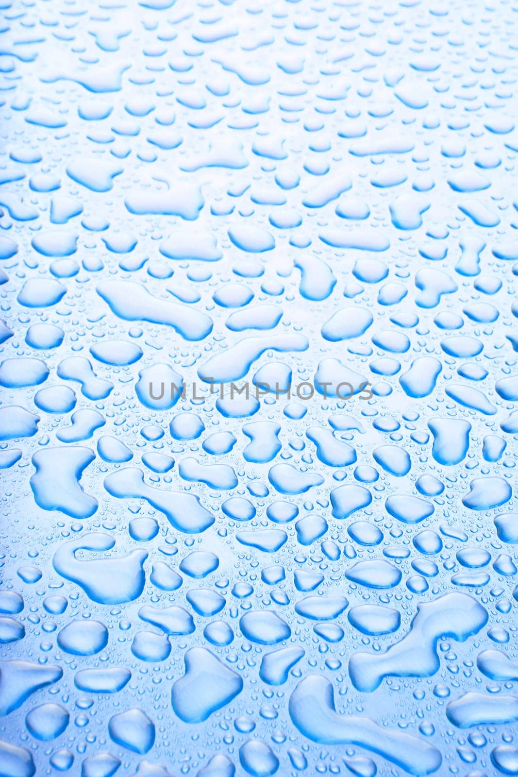 water droplets blue background