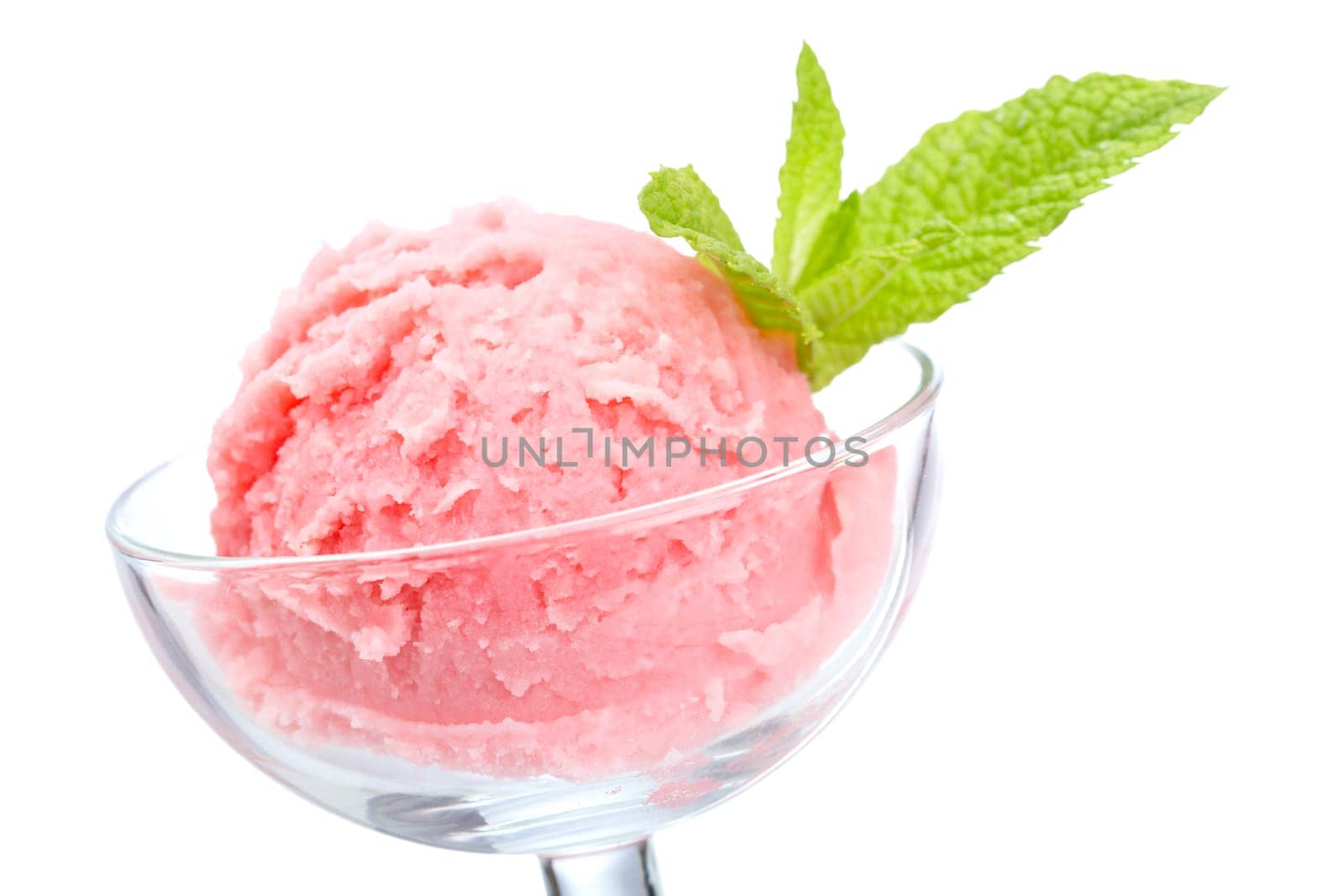 Delicious raspberries ice cream