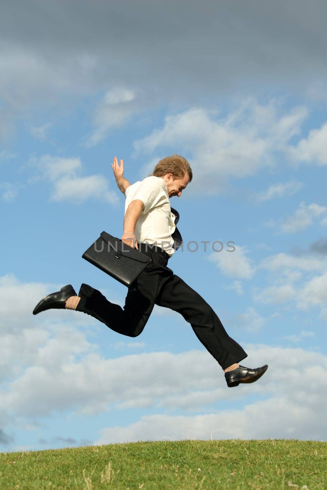 businessman in motion