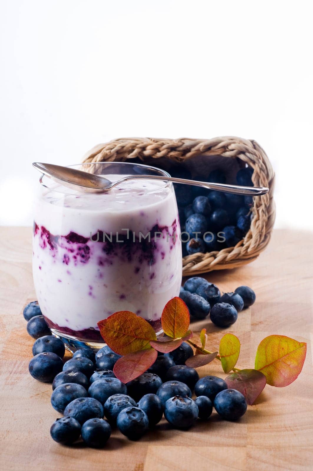 Blueberry curd in a glass