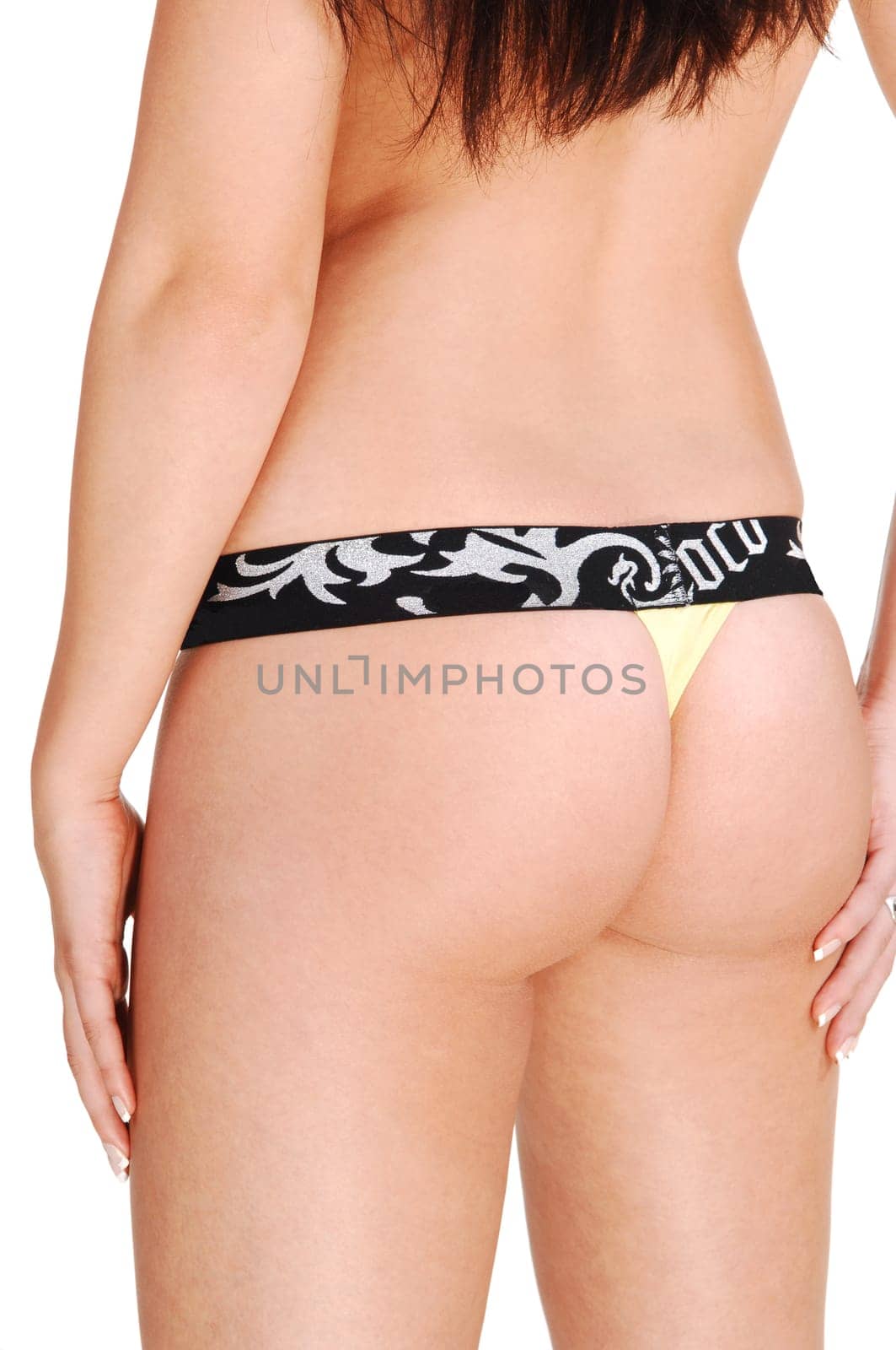 Nice round butt with thong.
