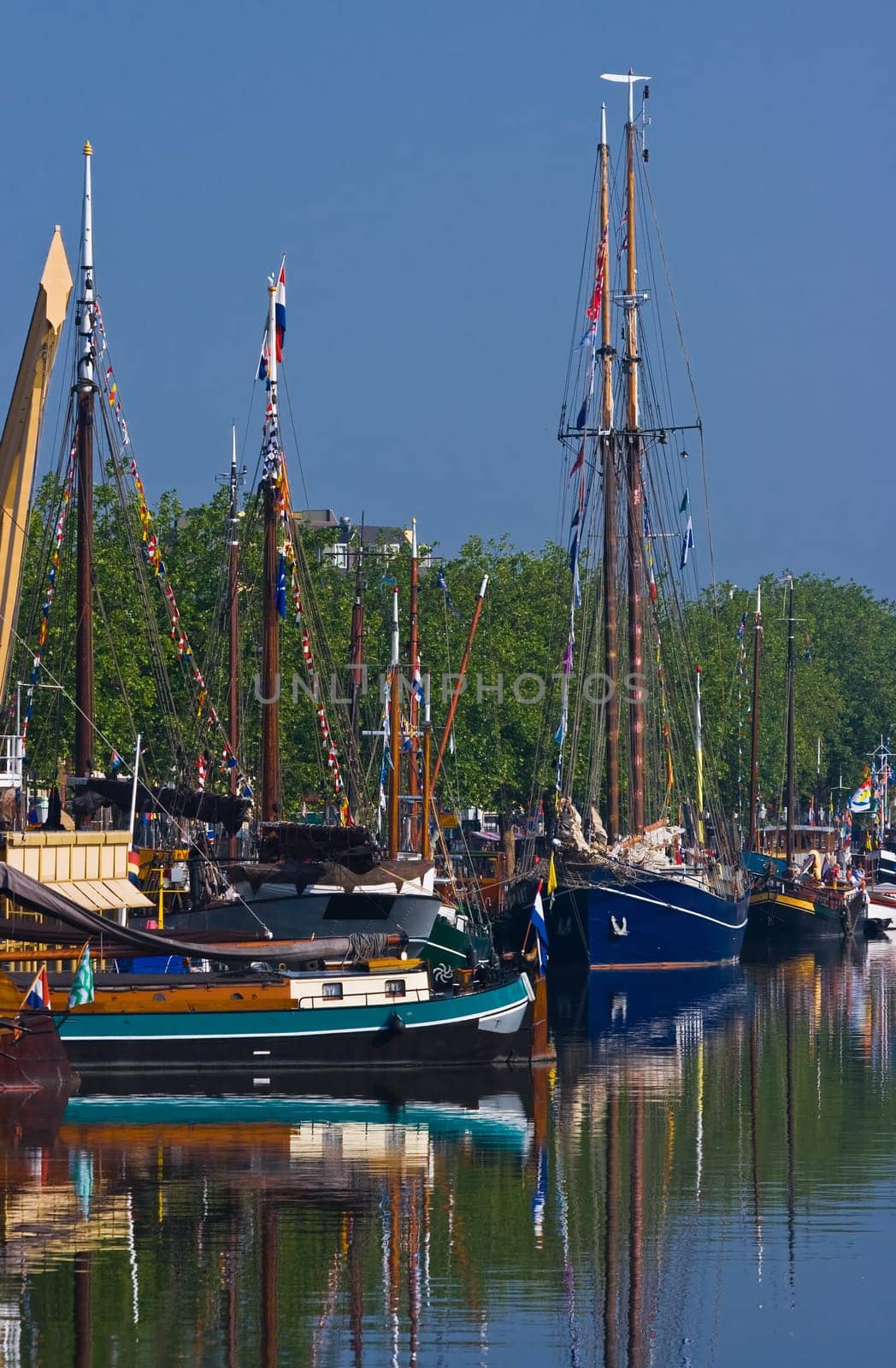 Ships in harbour-yearly festival in summer