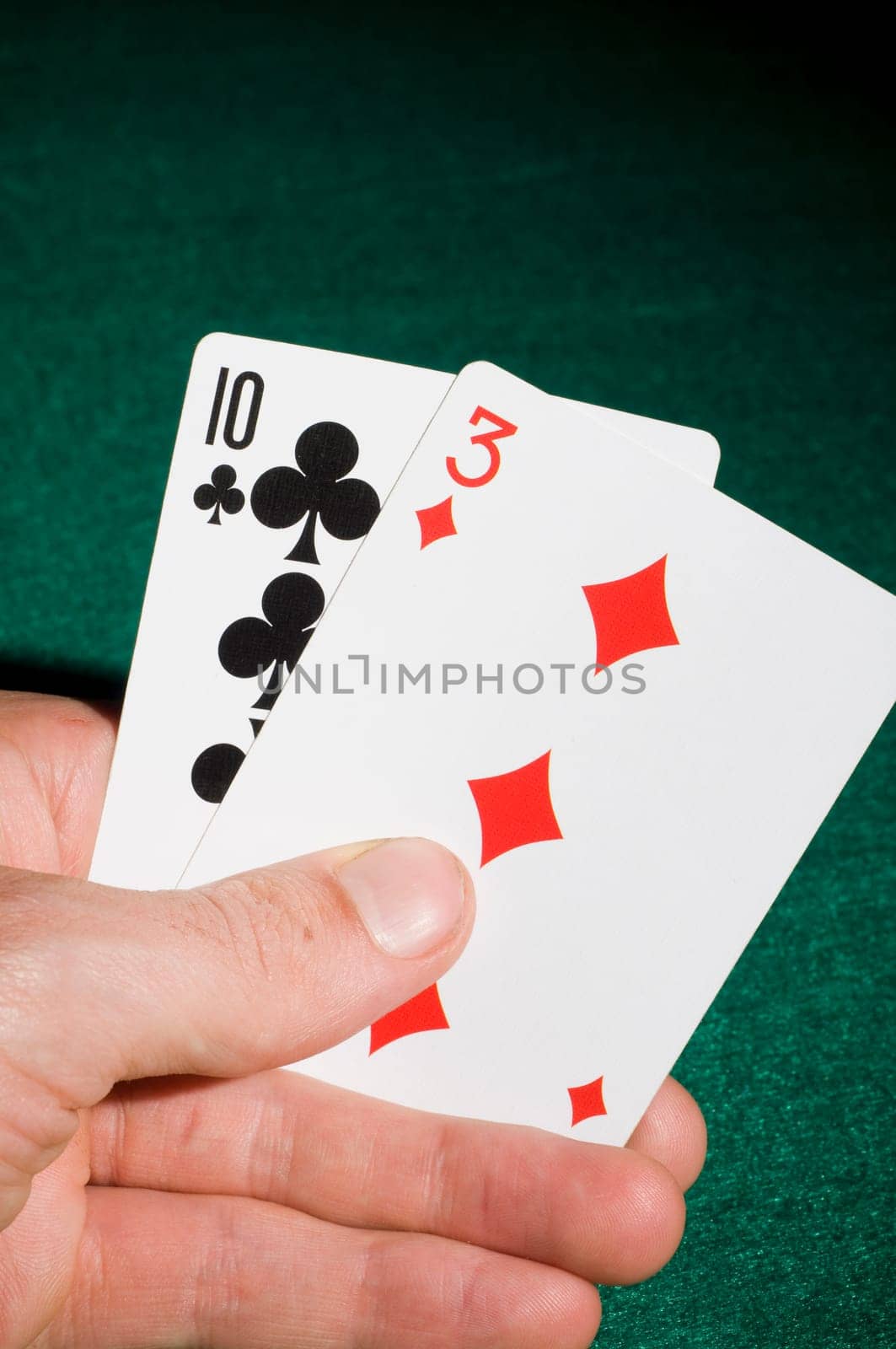 Cards in hand totalling 13