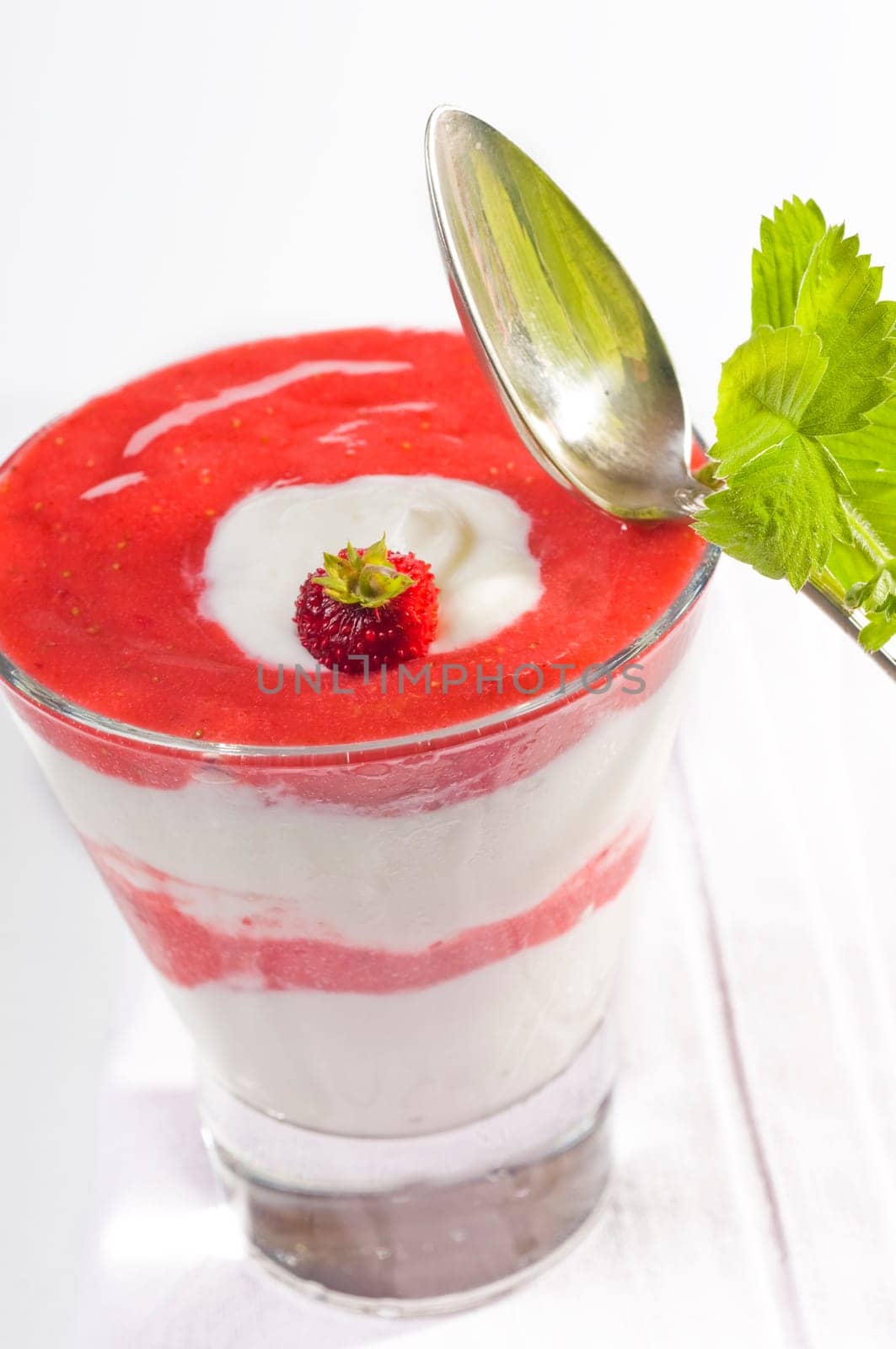 Strawberry curd in a glass