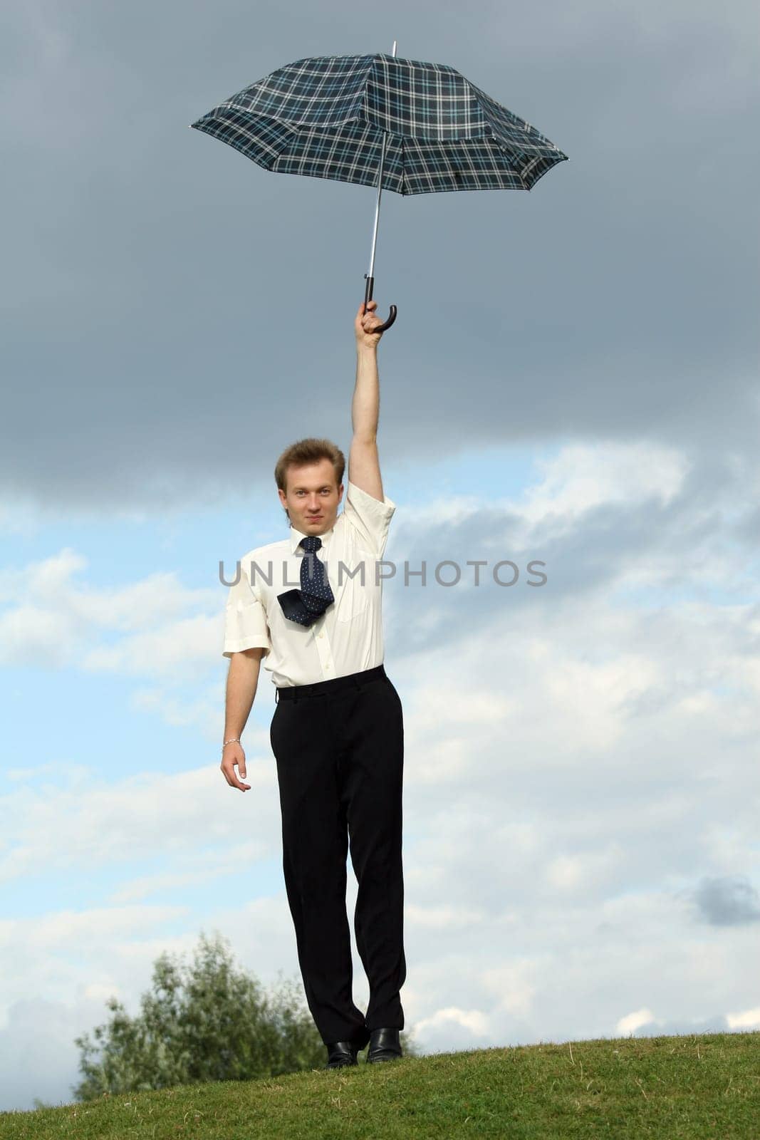 flying businessman