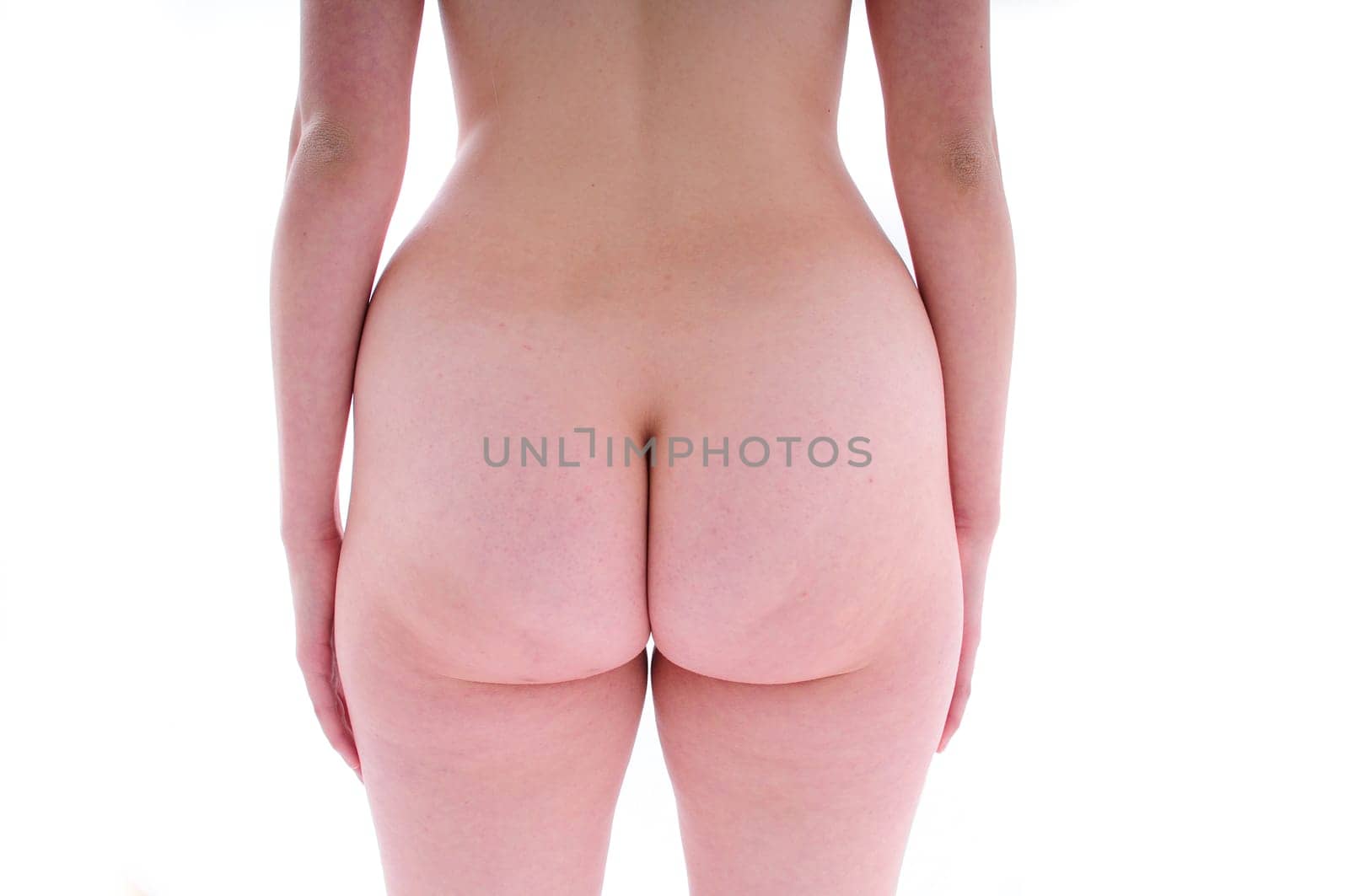 plump bottom isolated on a white background