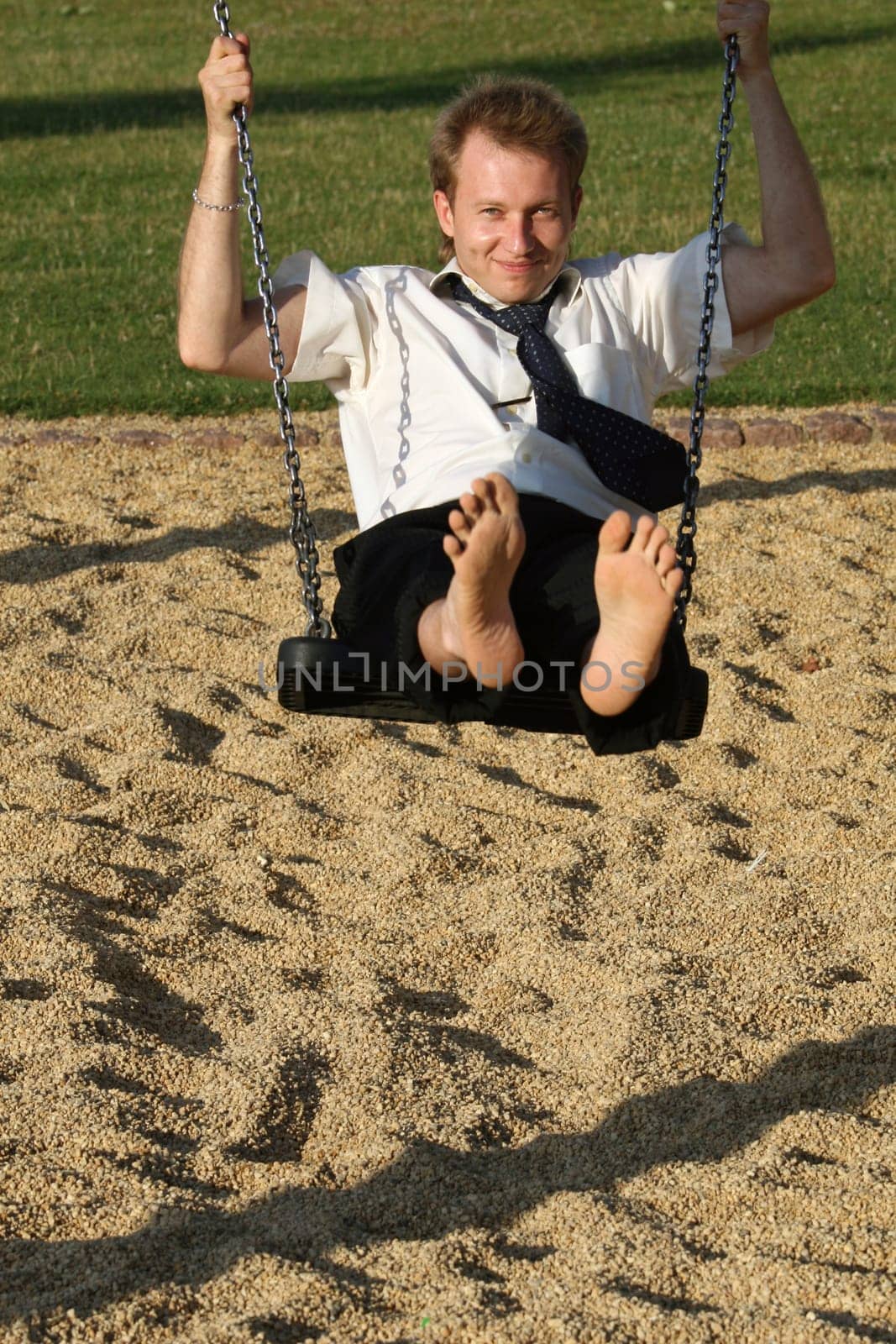 man swinging