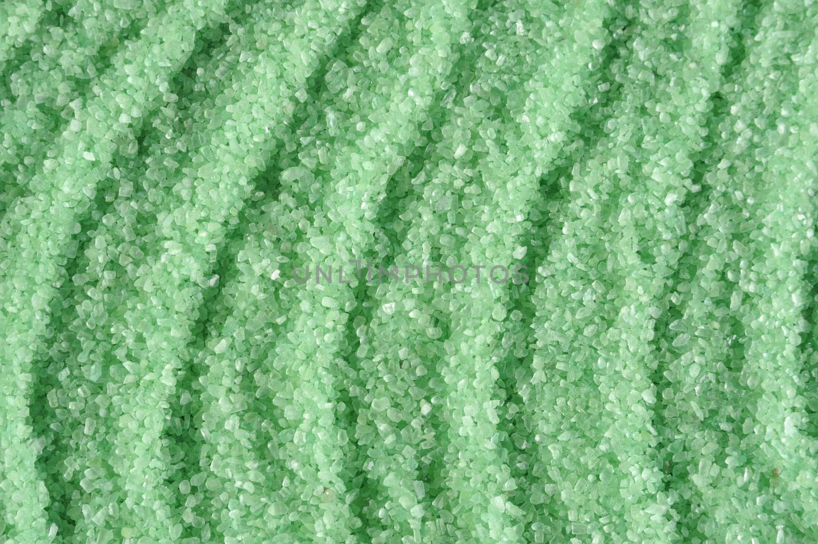 Green crystals of sea salt