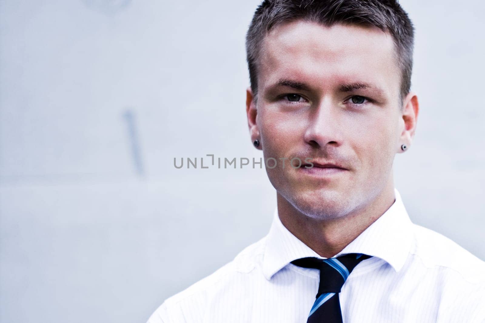 Handsome Blond Man In Corporate Attire